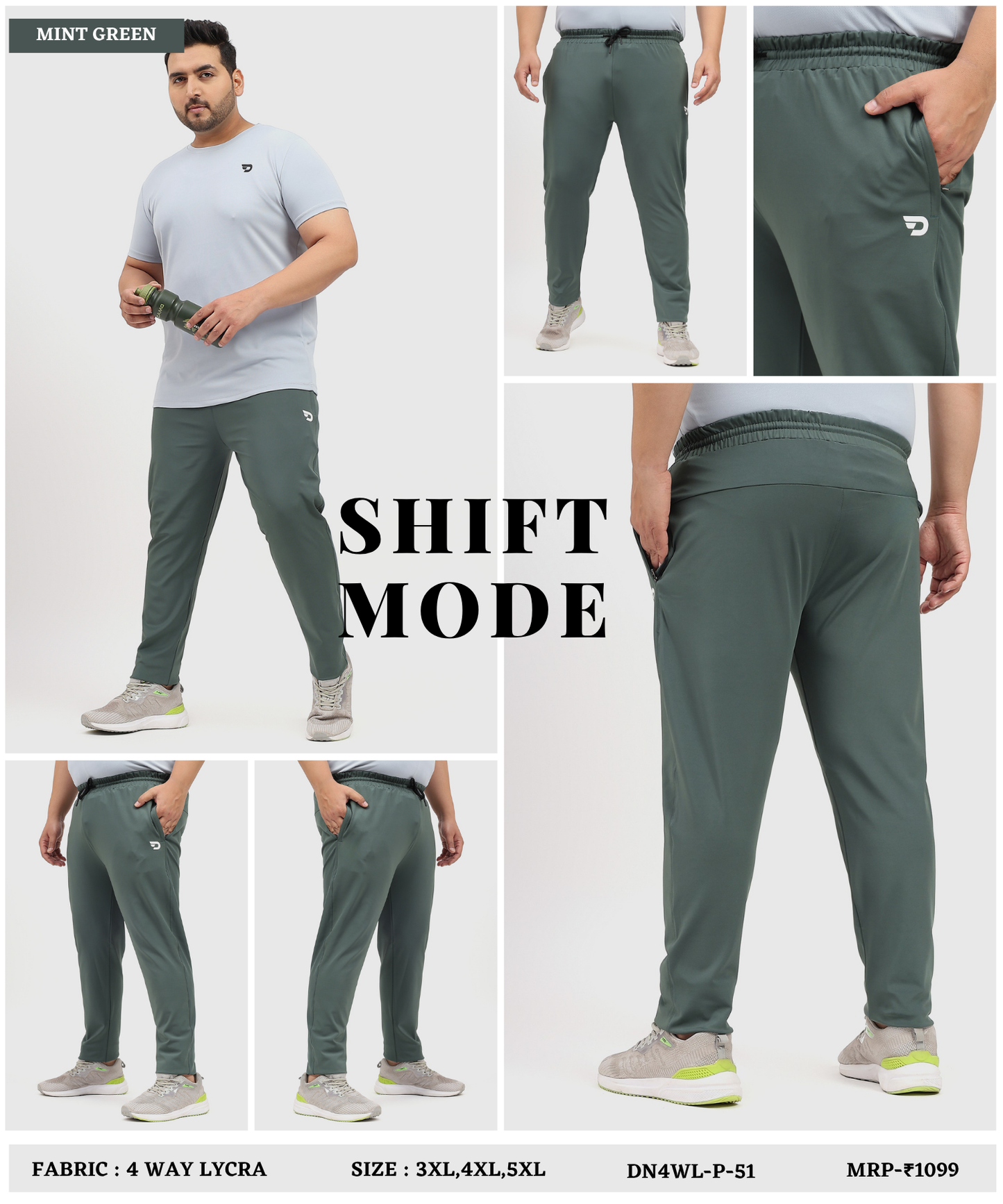 TaiwanFlex Trackpants - Imported 4way Taiwan Lycra Plus Size Lower (GSM 280)