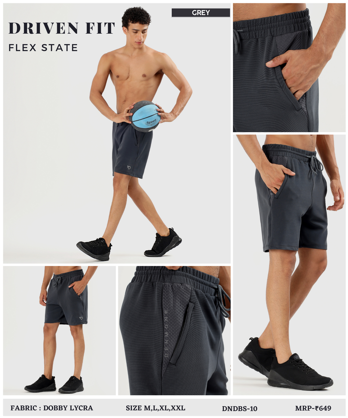 Training Shorts - Imported Dobby Lycra (GSM 260)