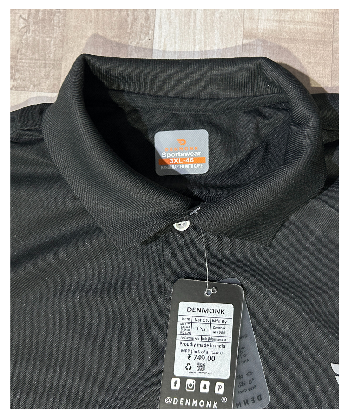 Imported Matty Lycra Polo Plus Size T-Shirts (GSM 200)