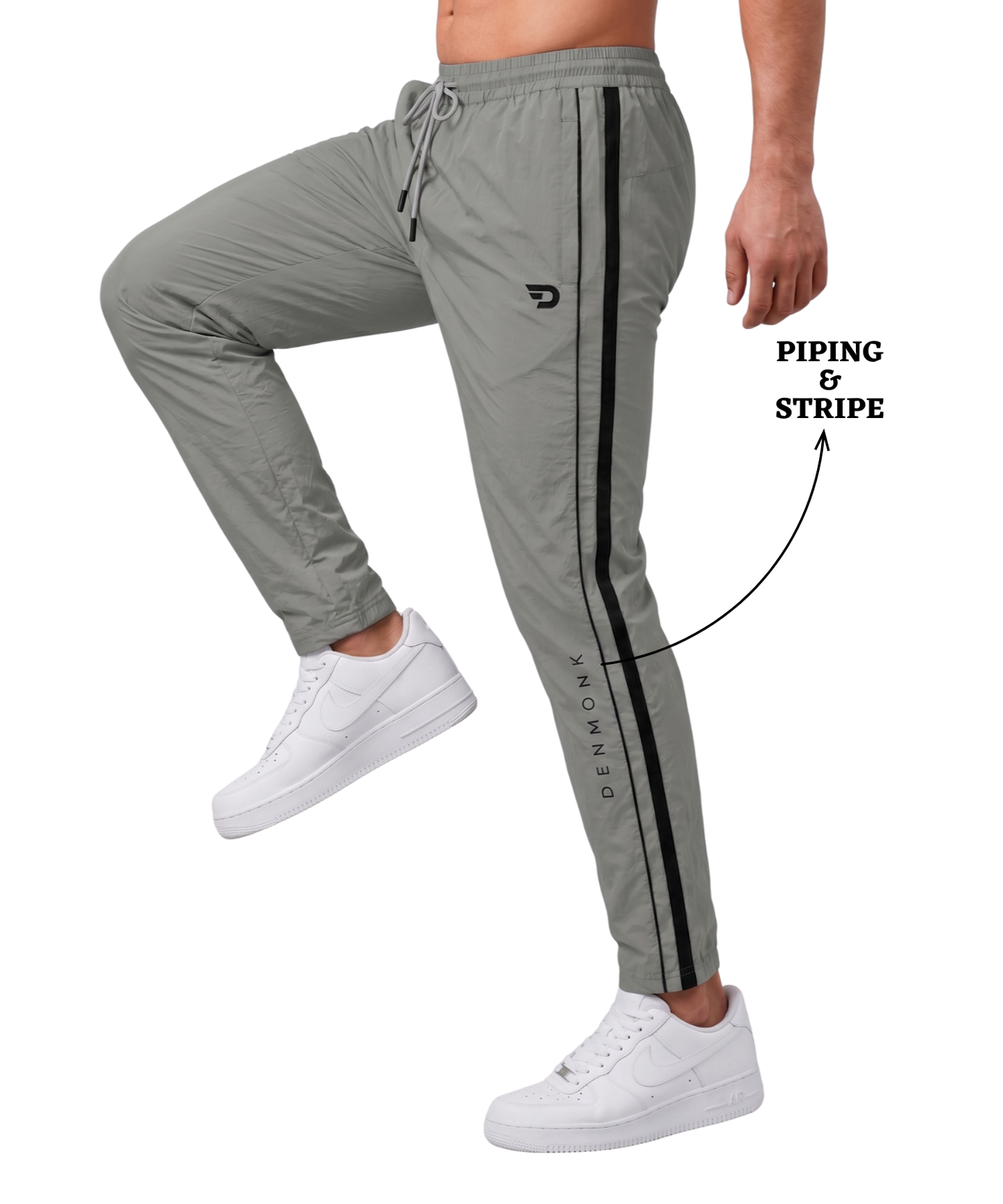 Men’s Imported Nylon Crush Lycra Track Pant with Stylish Double Side Piping|DOD