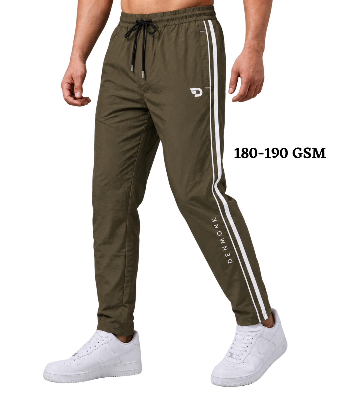 Men’s Imported Nylon Crush Lycra Track Pant with Stylish Double Side Piping