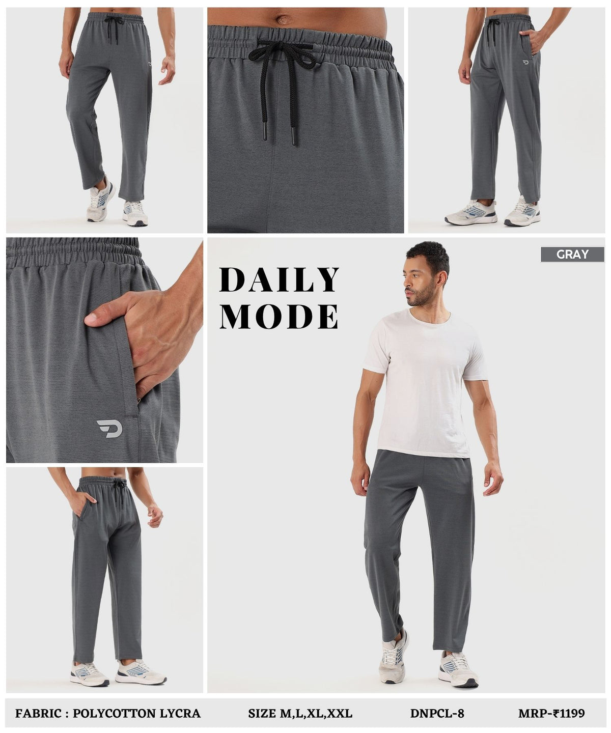 Urban Straight Trackpant- Imported Poly Cotton Lycra (GSM 280) | DOD