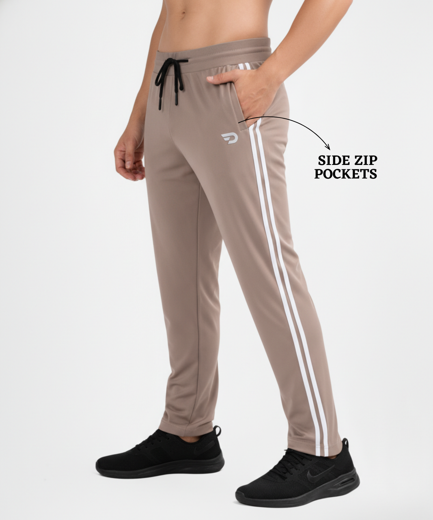 Imported Taiwan Lycra Track Pants | 2 Side Stripe (2 Pati) | 280 GSM