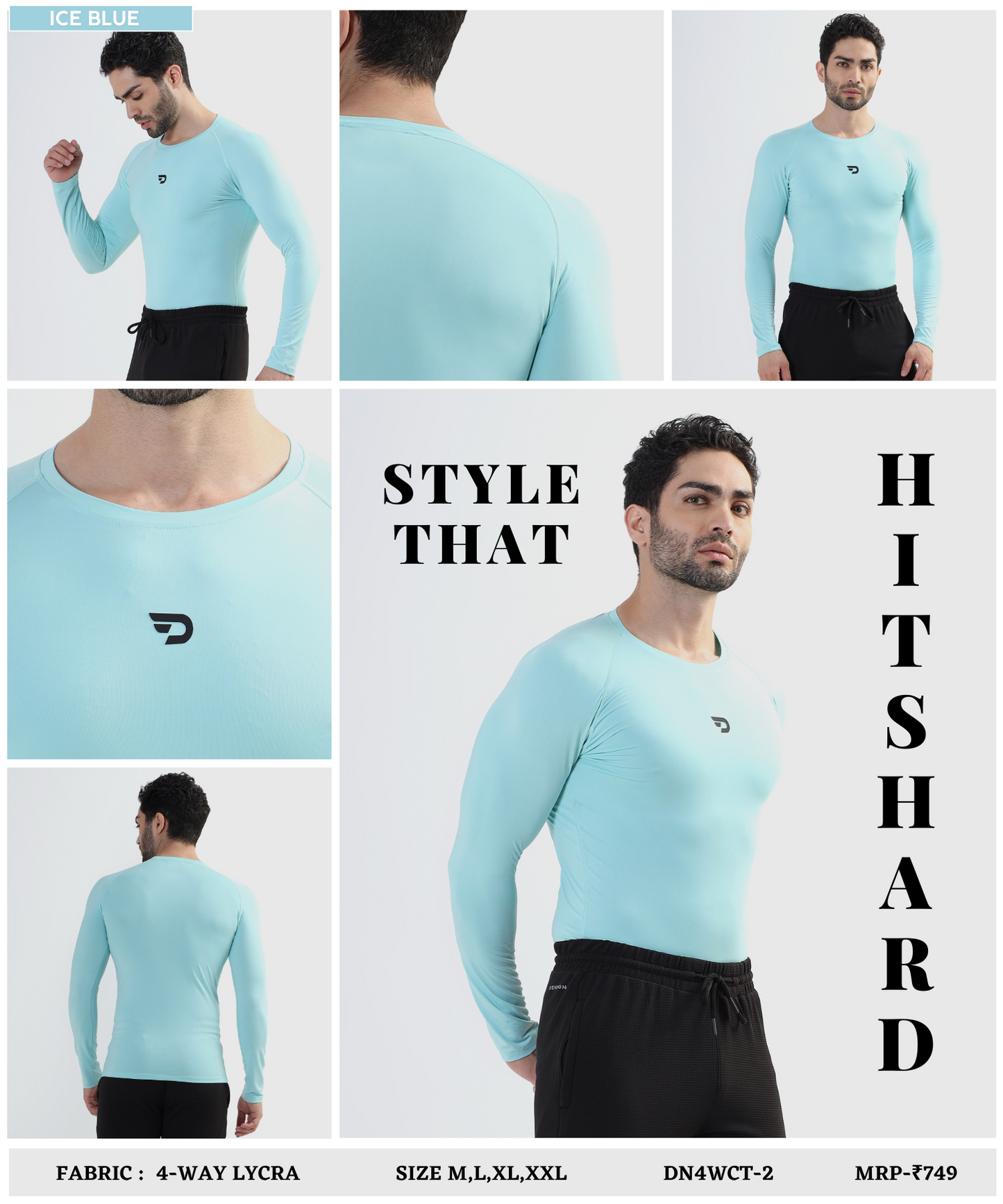 RaglanFit – Imported 4-Way Taiwan Lycra (180 GSM) Full Sleeves