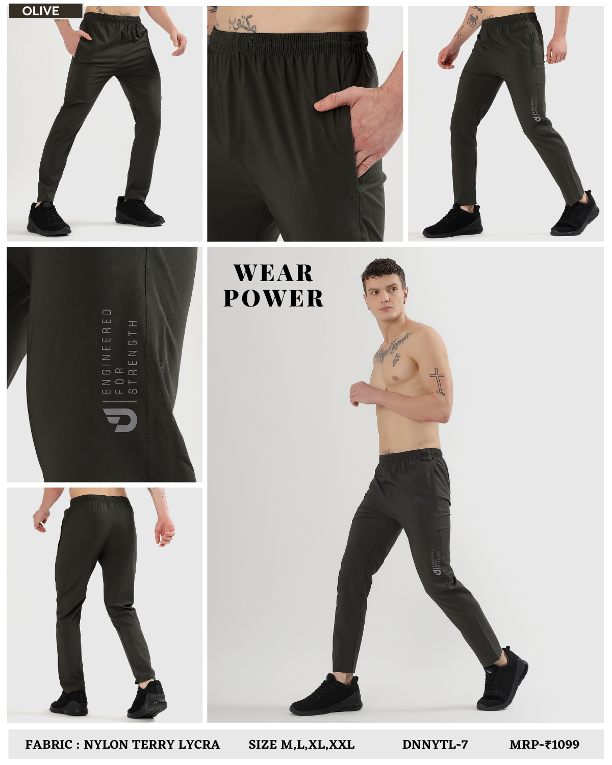 Imported Nylon Terry Lycra Lower (GSM 180-190)