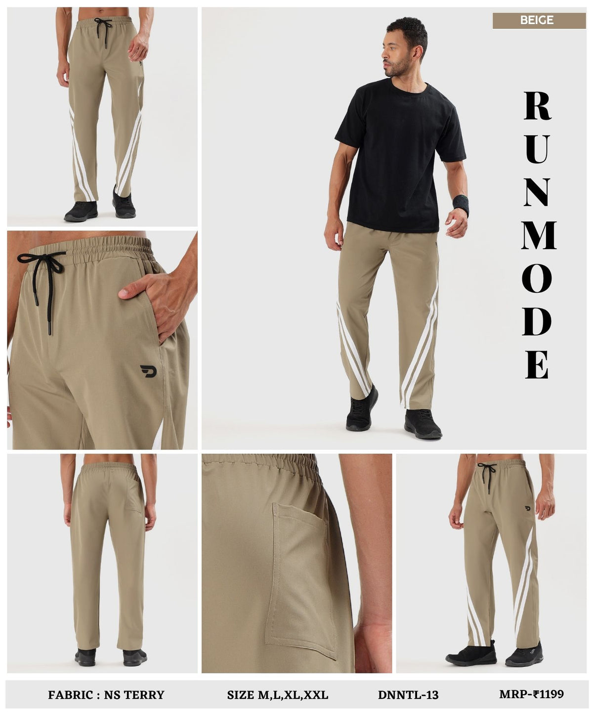 Men’s Imported NS Terry Lycra Straight Fit Trackpant – Soft, Stretchable & Durable (GSM 180–190)