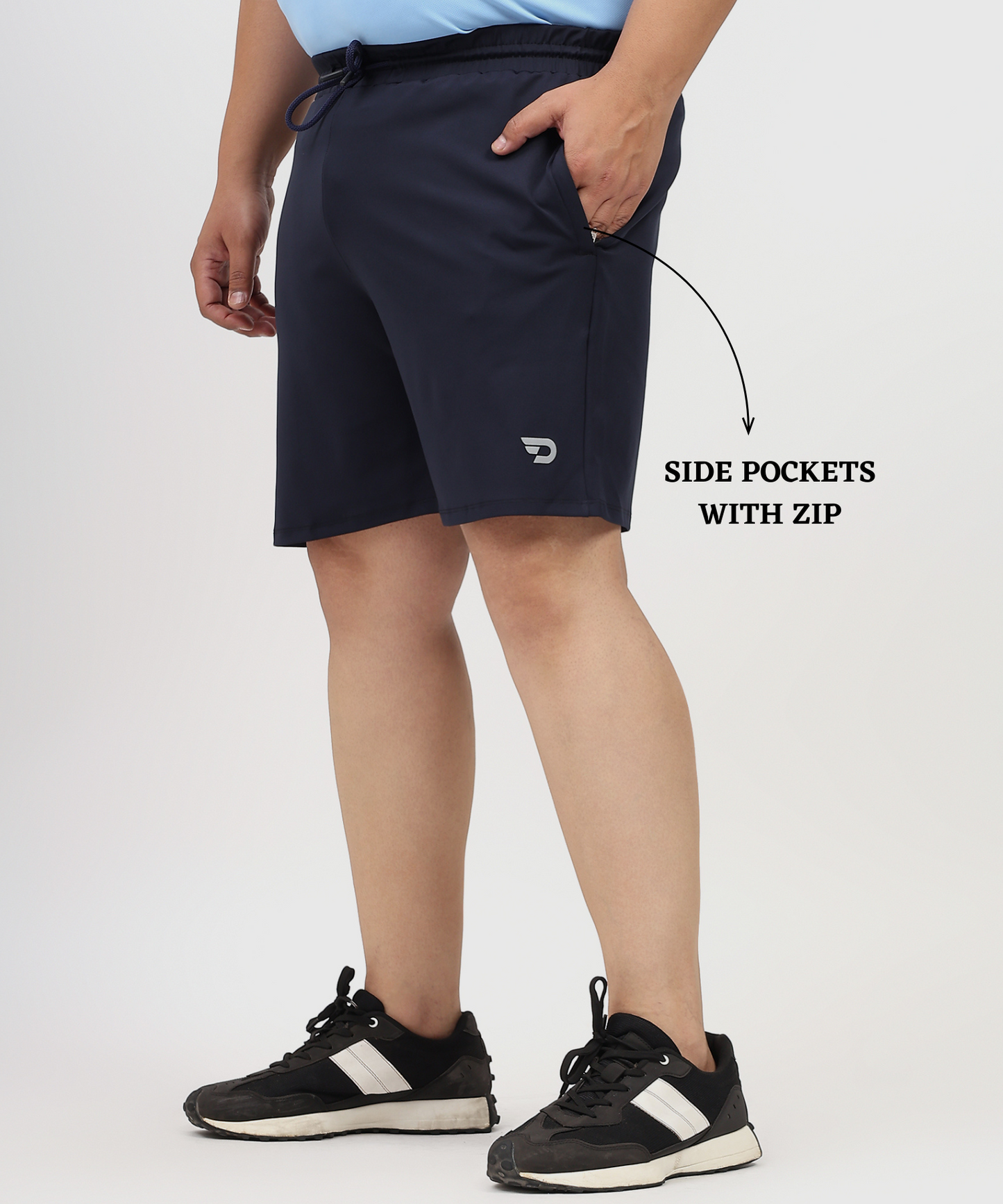 Plus Active Shorts - Imported 4way Taiwan Lycra (Plus Size Shorts)