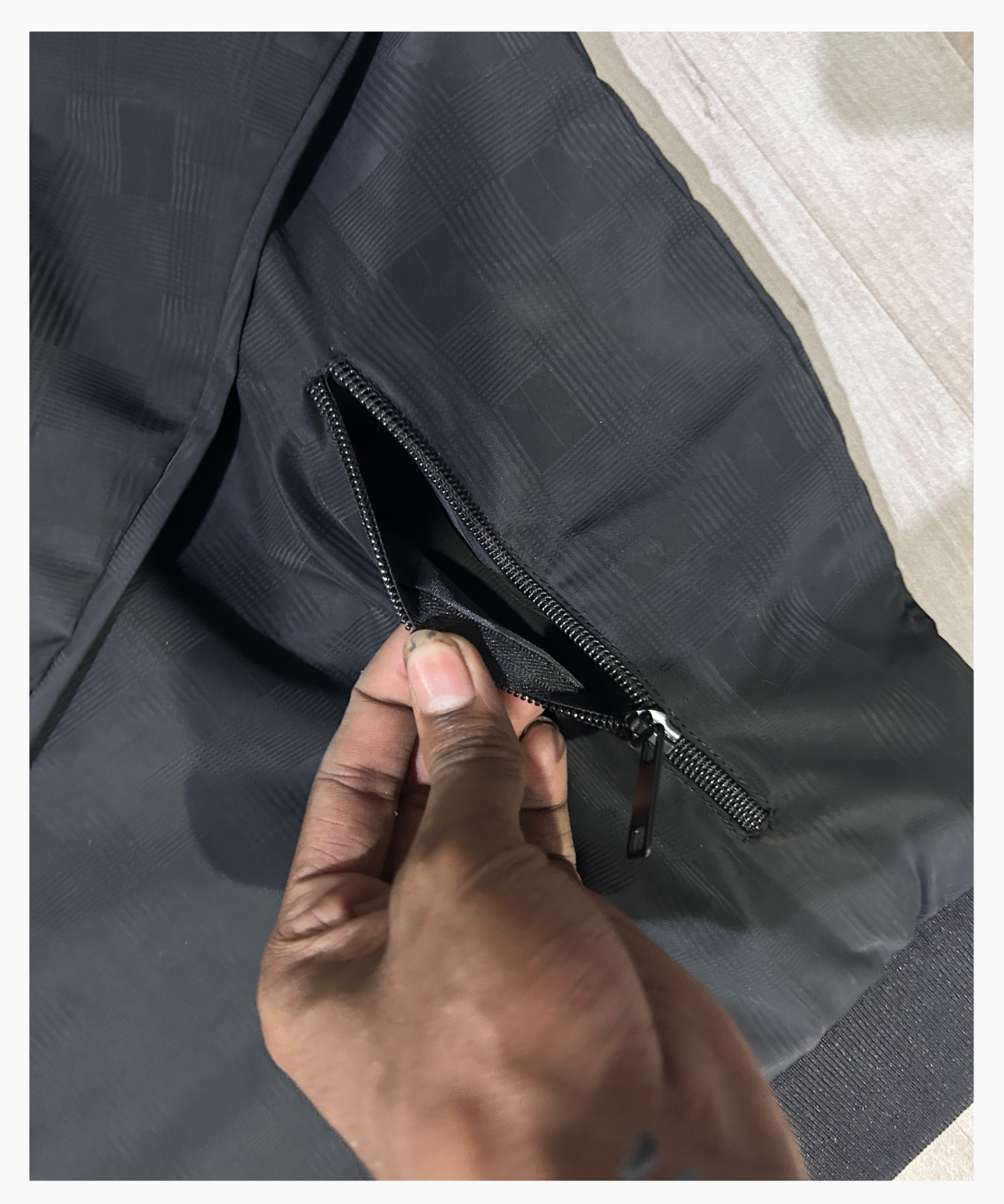 Premium Quality Nylon Check Oversized Windcheater Jacket (GSM 350)