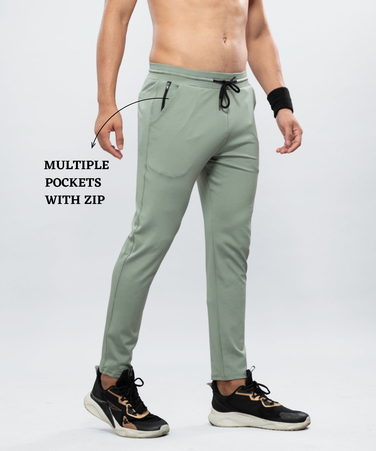 Cross Pocket Utility Trackpant – Imported 4Way Taiwan Lycra | 280 GSM | Slim fit