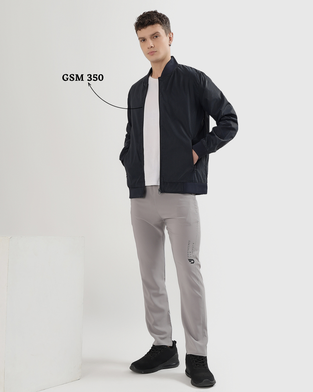 Premium Quality Skin PU Dot Texture Windcheater