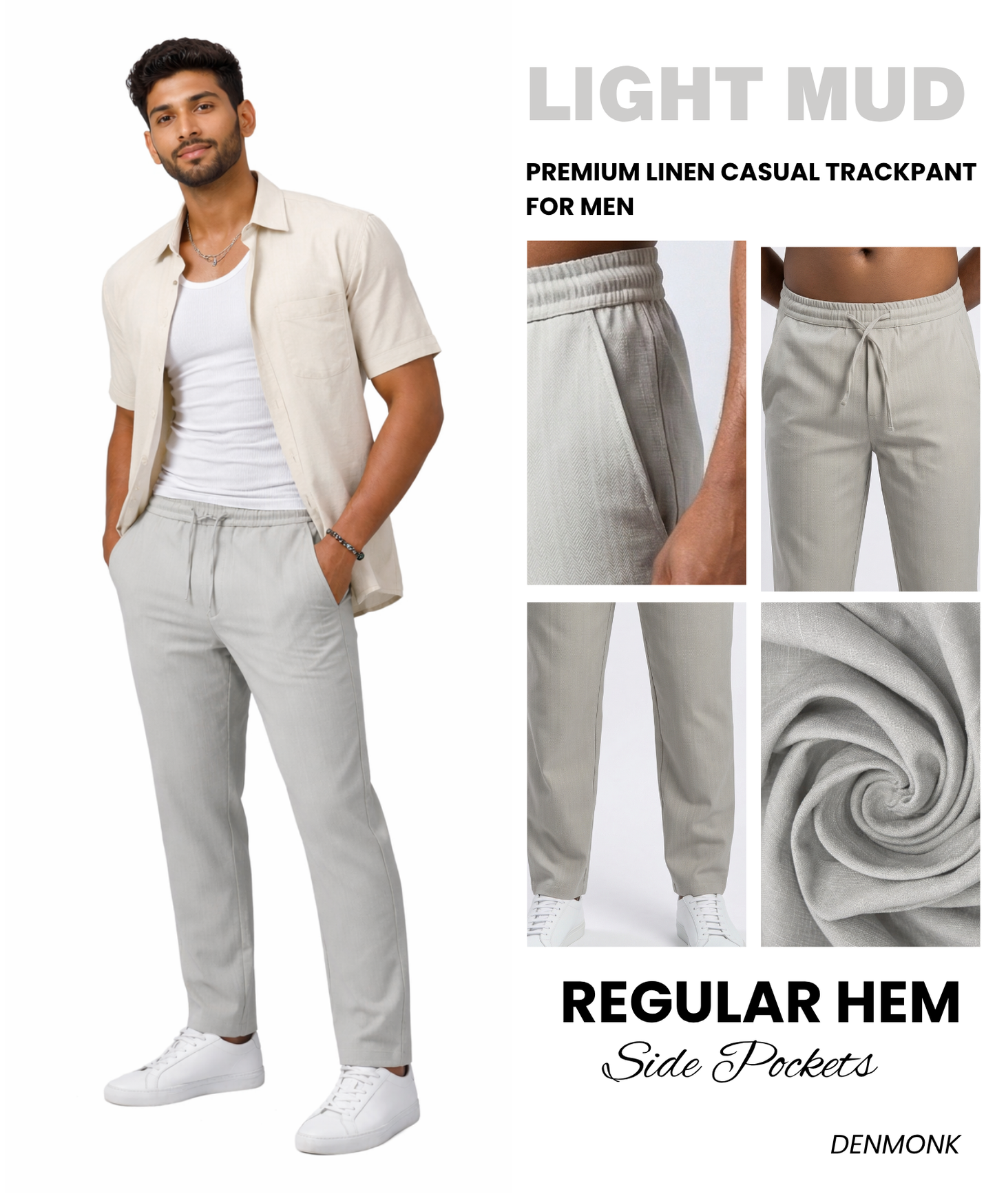 Men’s Premium Linen Track Pants | Modern Fit & All-Day Comfort | DOD