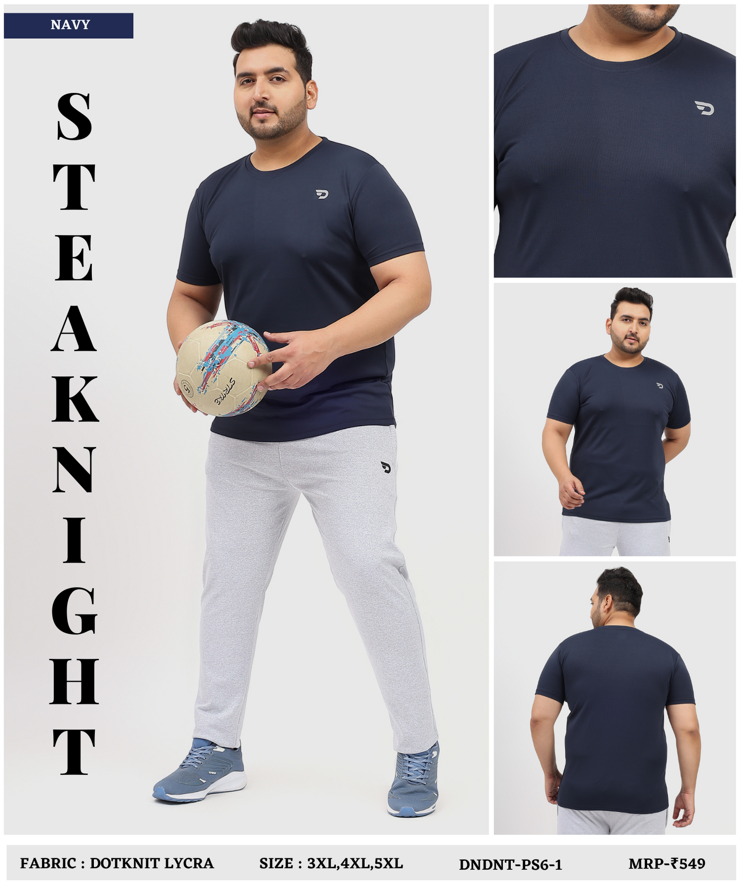 Imported Dotknit Lycra T-Shirts (GSM 180)