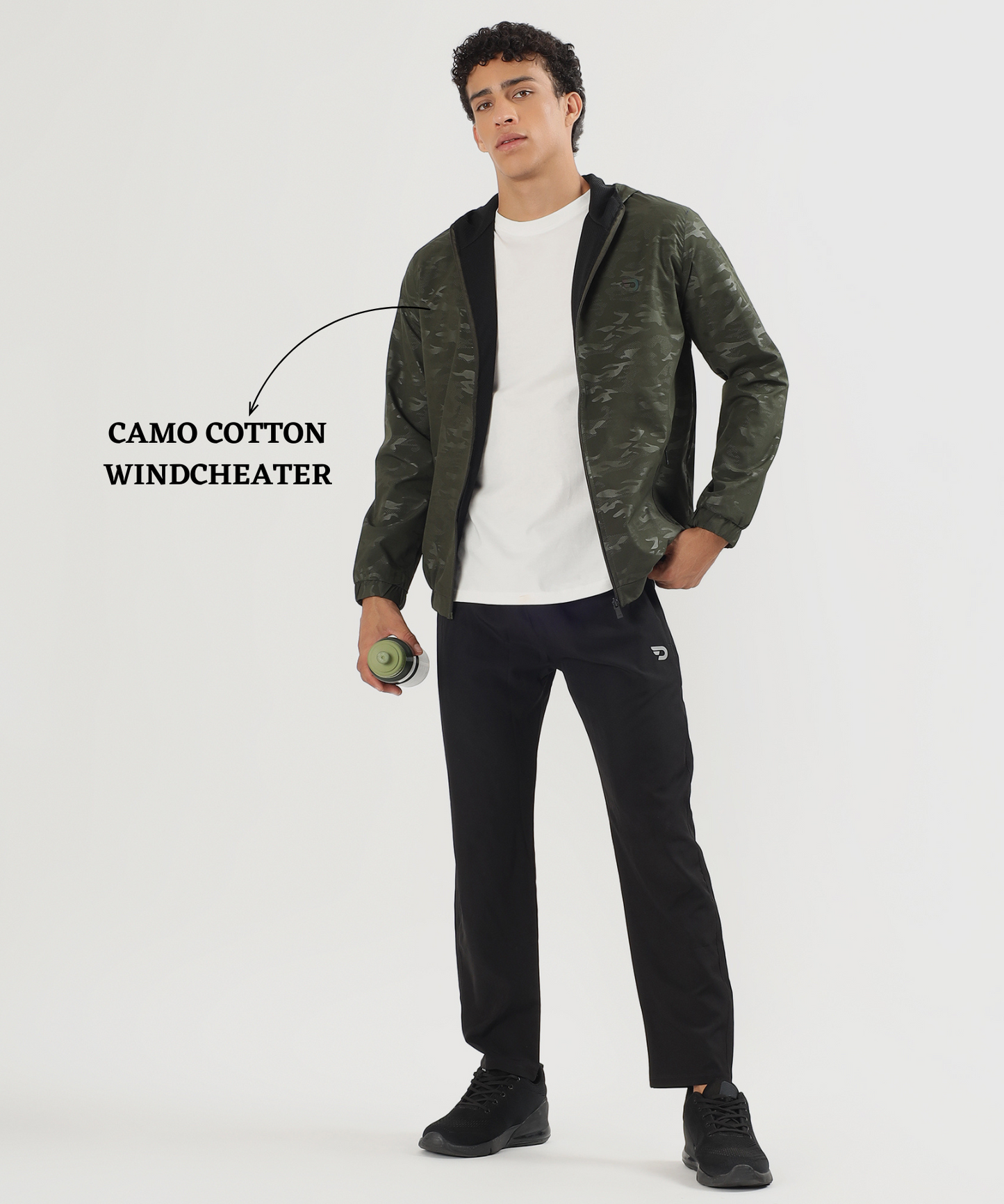 Premium Quality Camo Cotton With Cap Windcheater Jacket (GSM 350)