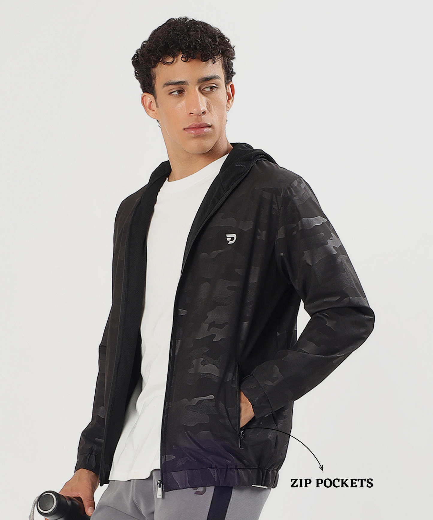 Premium Quality Camo Cotton With Cap Windcheater Jacket (GSM 350)