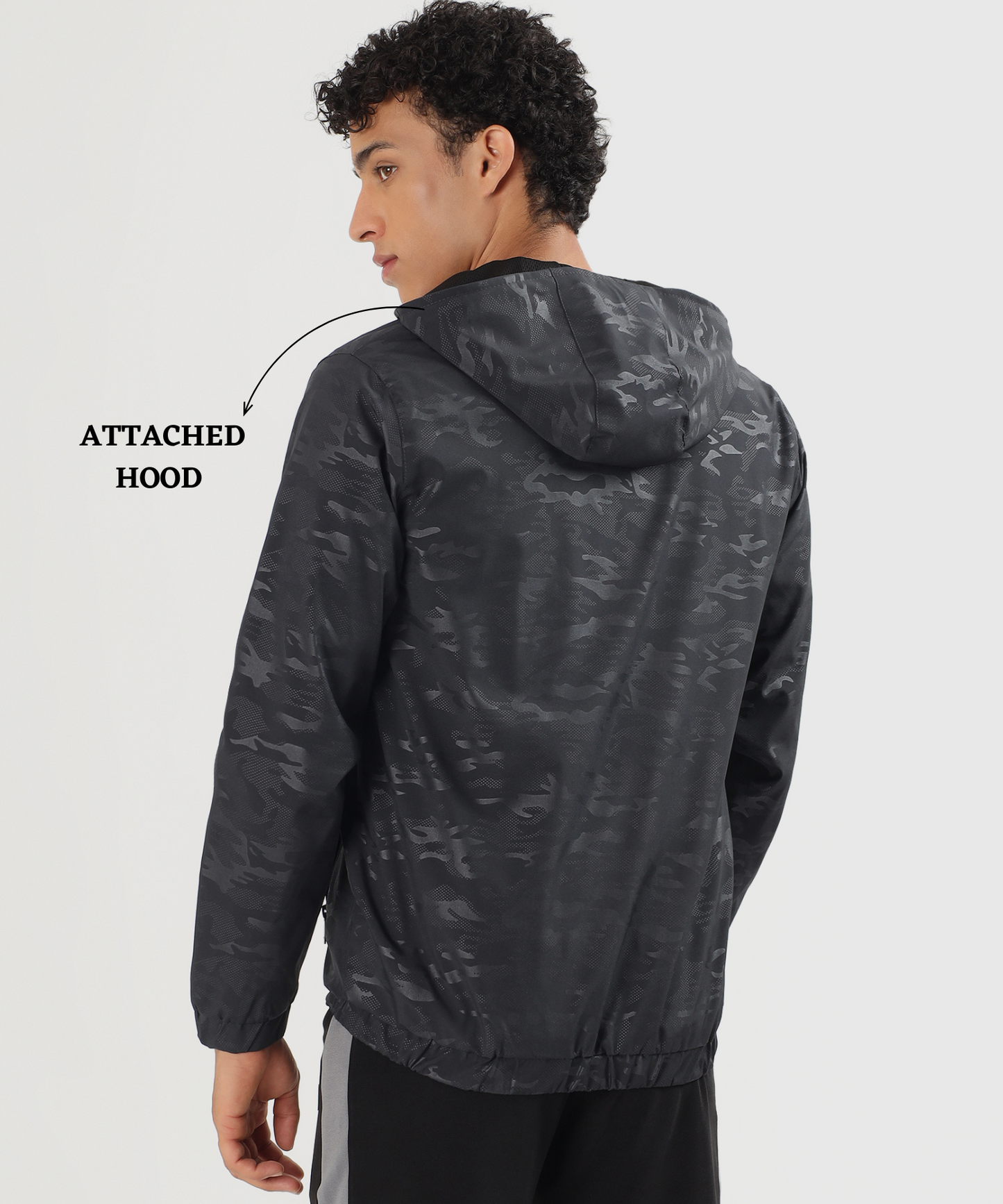 Premium Quality Camo Cotton With Cap Windcheater Jacket (GSM 350)
