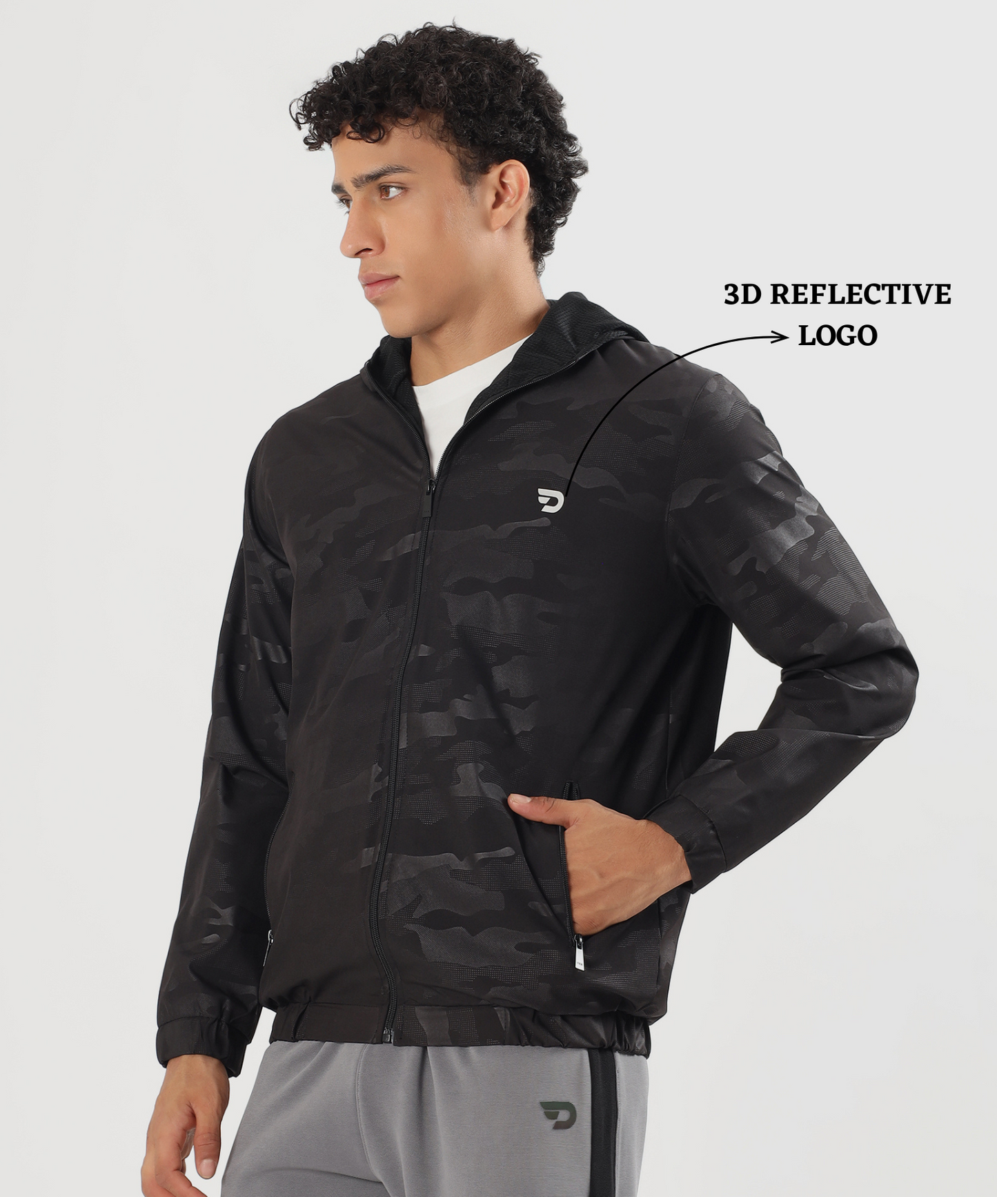 Premium Quality Camo Cotton With Cap Windcheater Jacket (GSM 350)