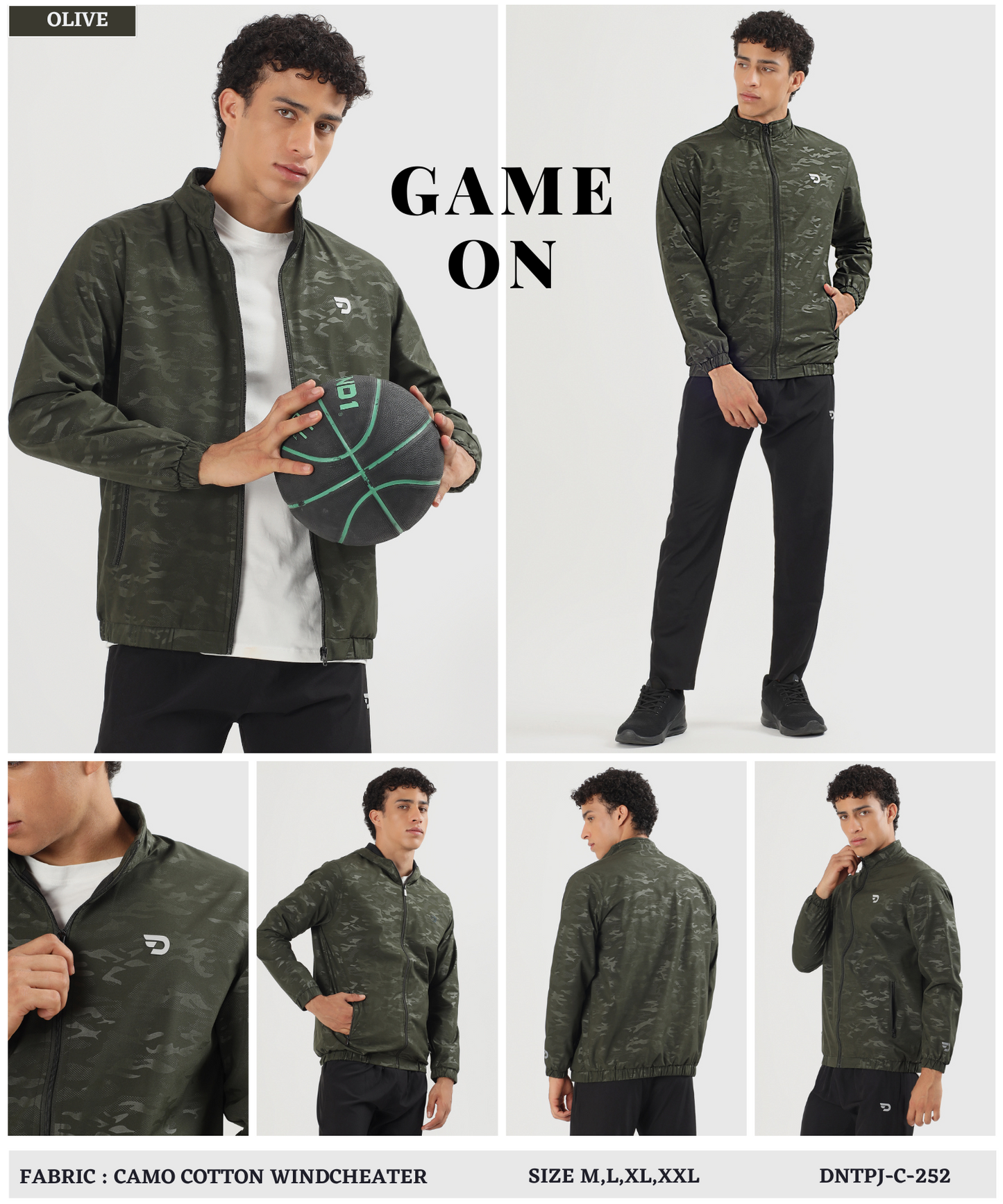Premium Quality Camo Cotton Windcheater Jackets (GSM 350)