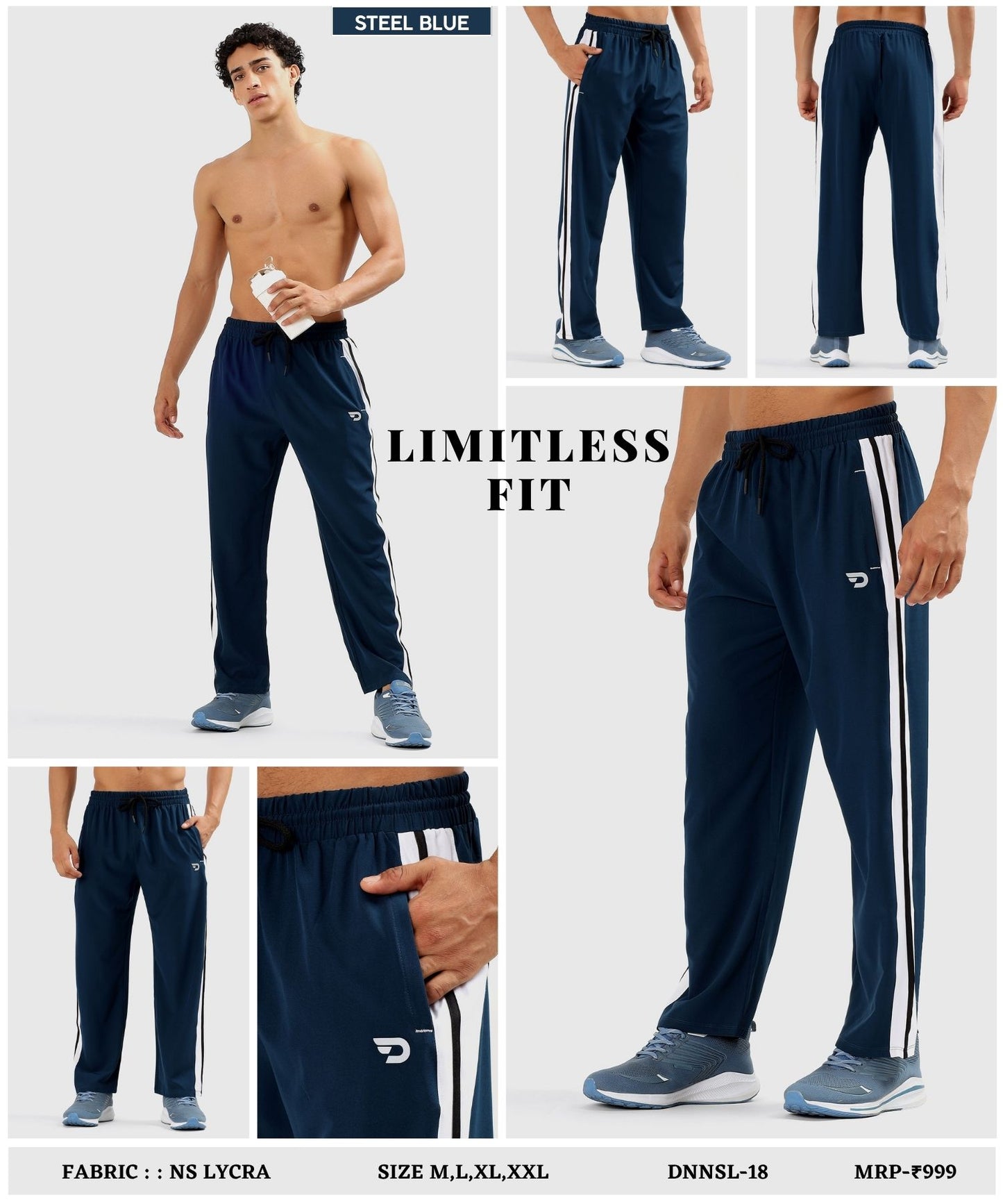 Imported Ns Parachute Lycra Lower (15% Lycra 145 GSM)