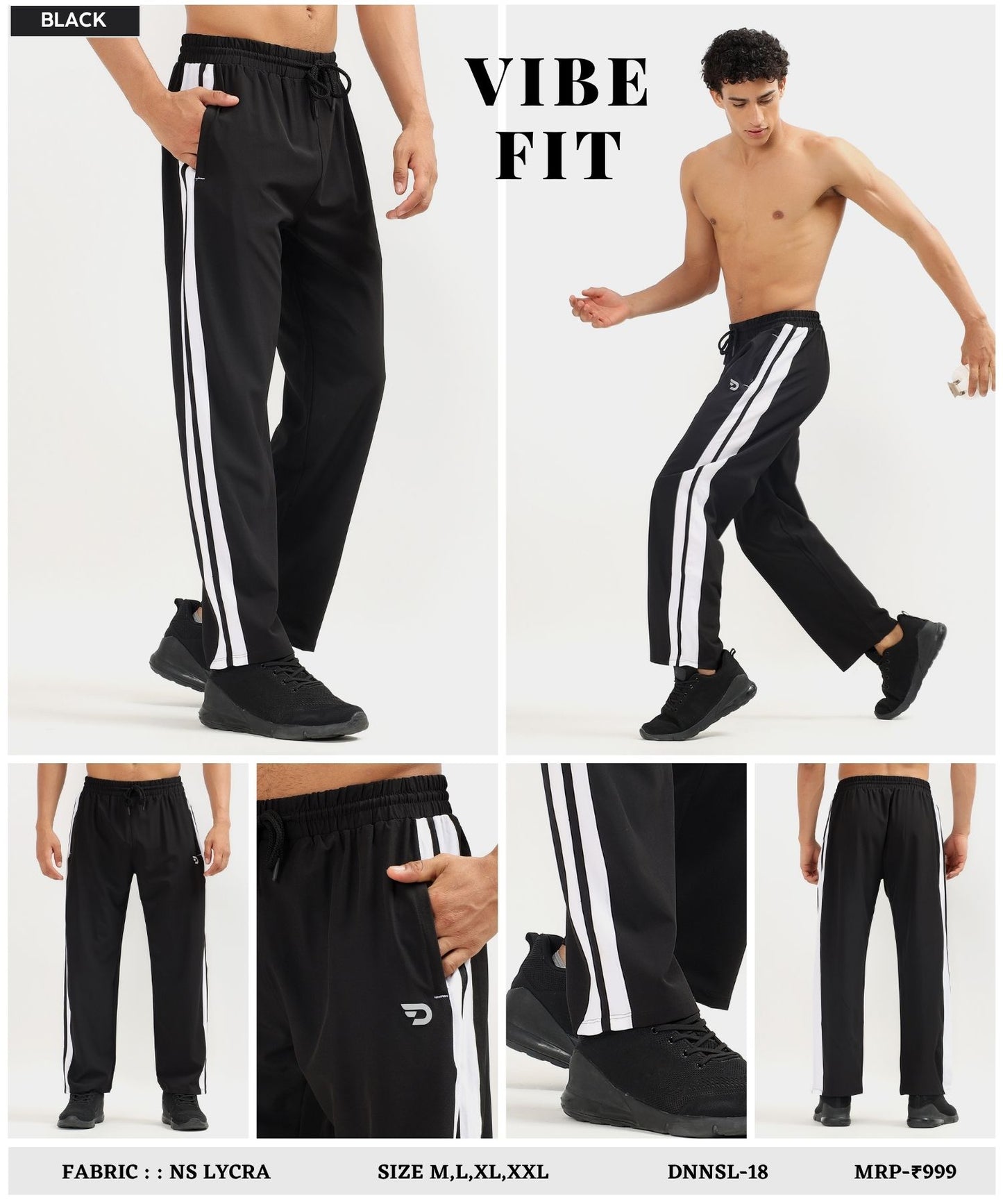 Imported Ns Parachute Lycra Straight Fit Trackpant (20% Lycra 145 GSM)