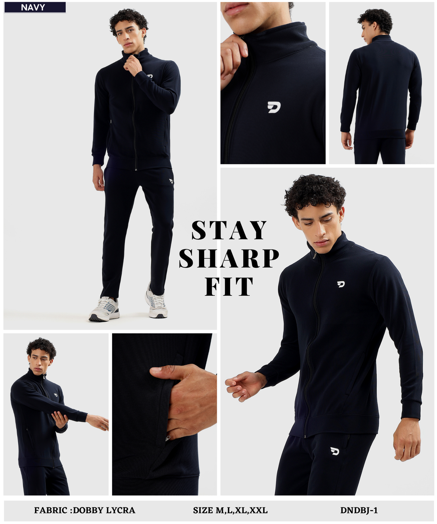 Performance Zip-Up Jacket - Imported Dobby Lycra (GSM 290)