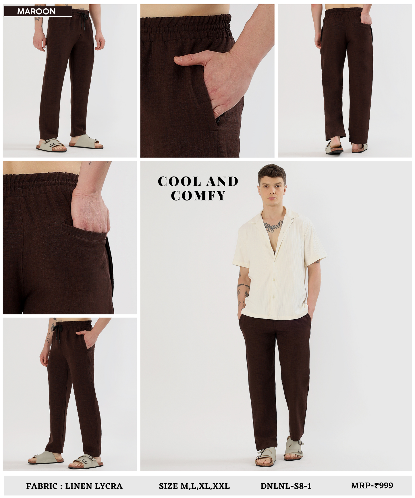UrbanLoom Linen pant –Imported Linen Lycra (GSM 180)