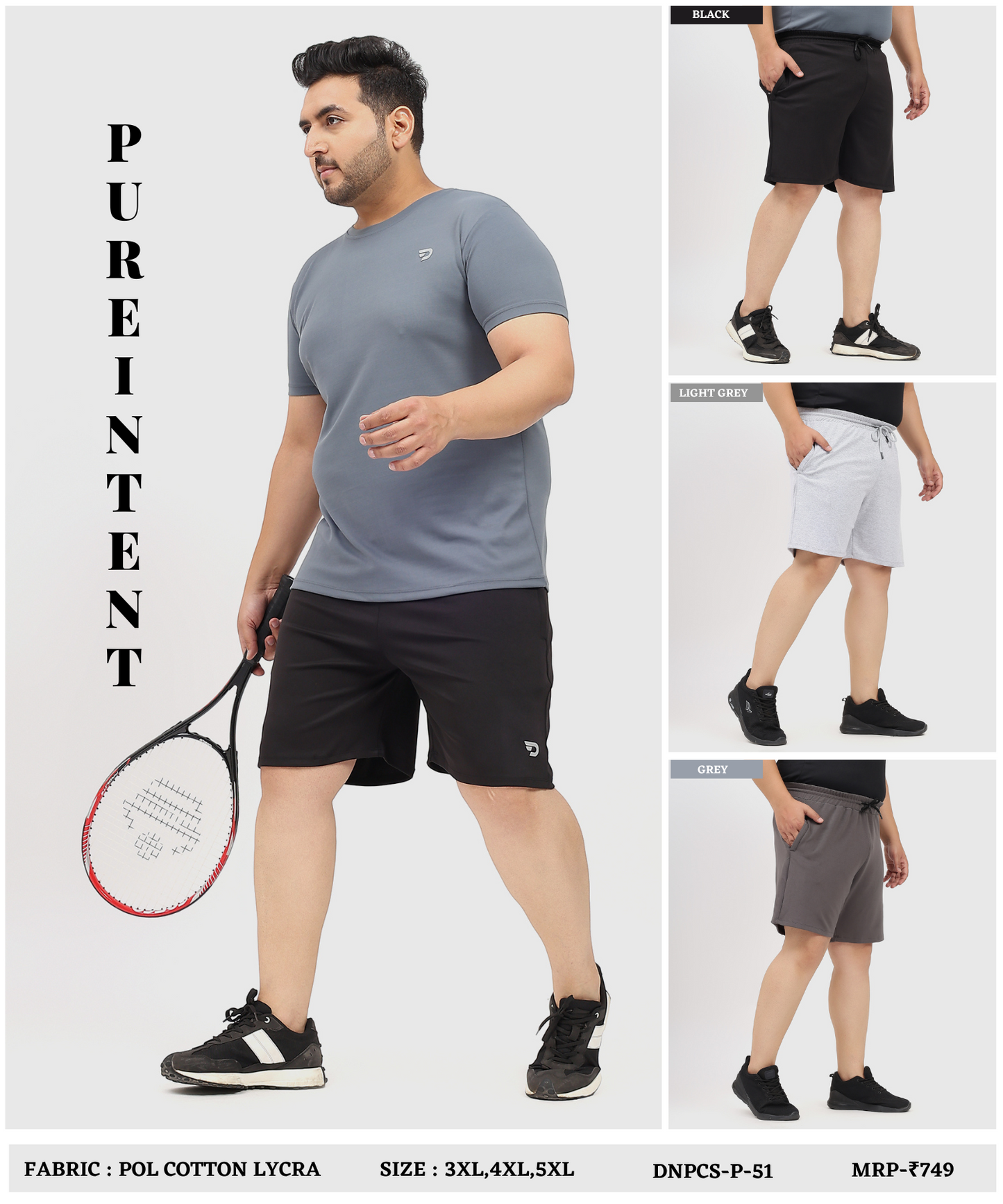 Poly Cotton Lycra Shorts