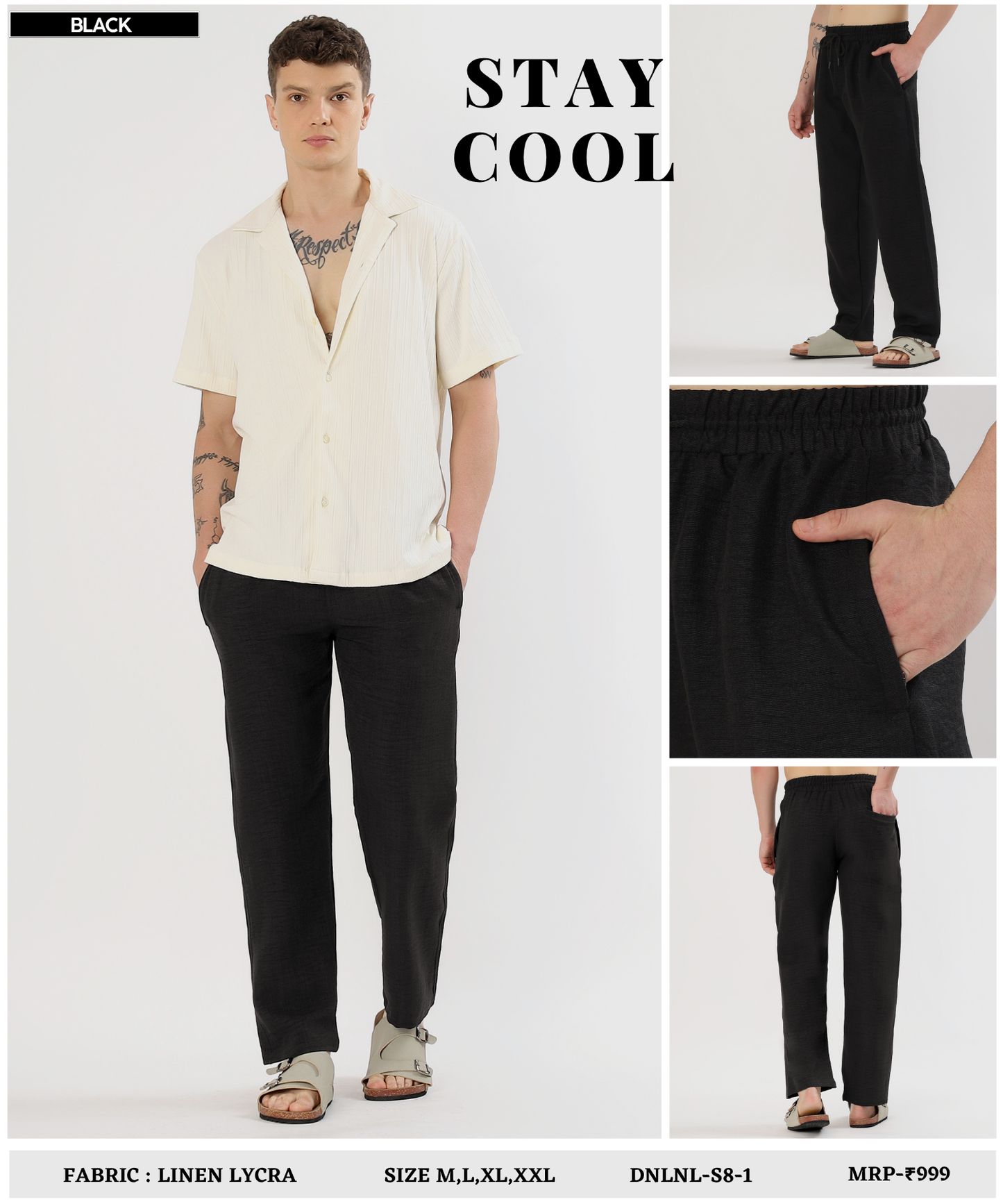 UrbanLoom Linen pant –Imported Linen Lycra (GSM 180)