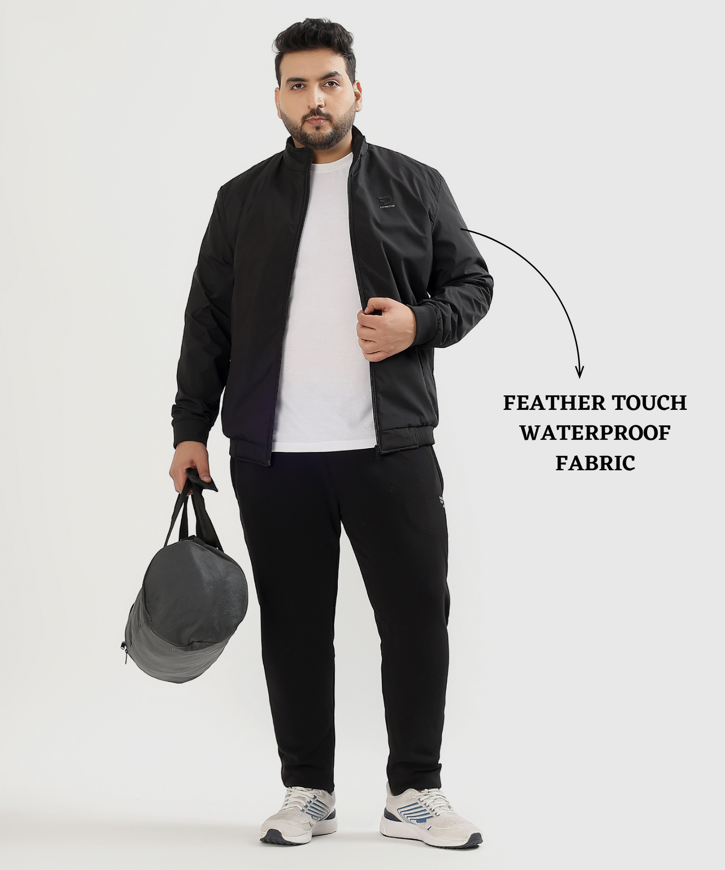 Imported Premium Quality Feather Touch Plus Size Waterproof Fabric Jacket (GSM 350)