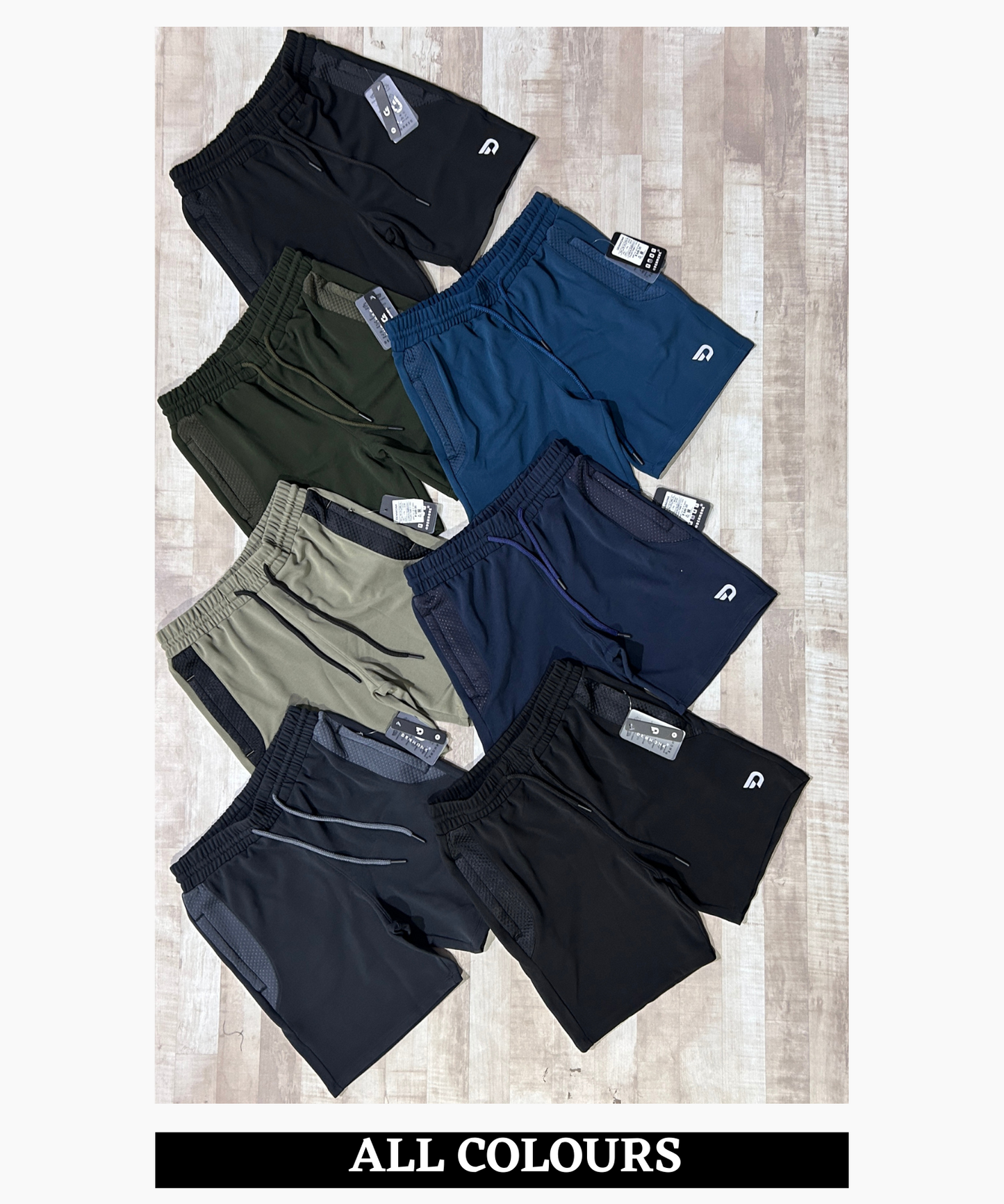 Active Bugdot Shorts- Imported Dobby Lycra (GSM 260)