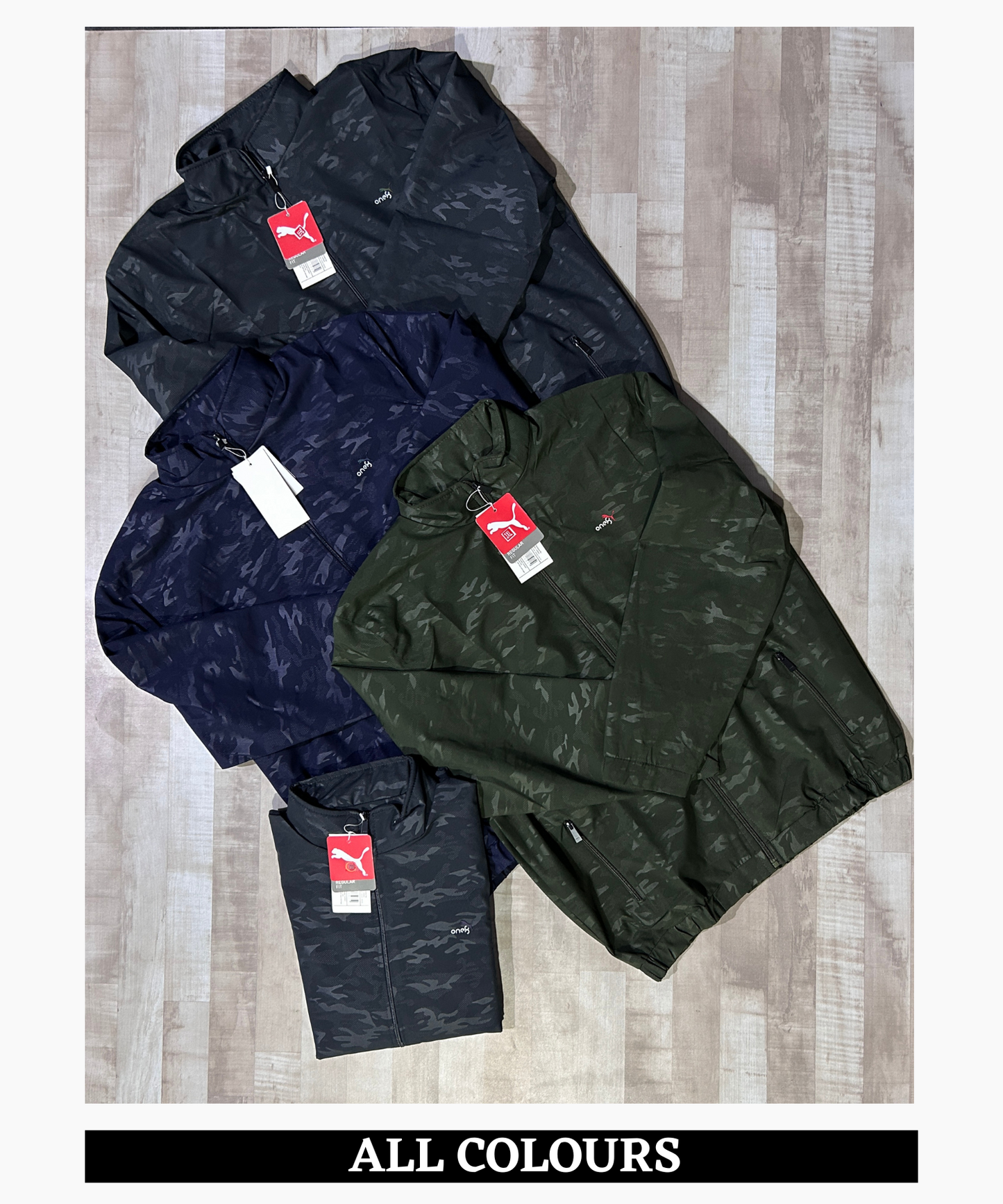 Premium Quality Camo Cotton Plus Size Windcheater Jackets (GSM 350)