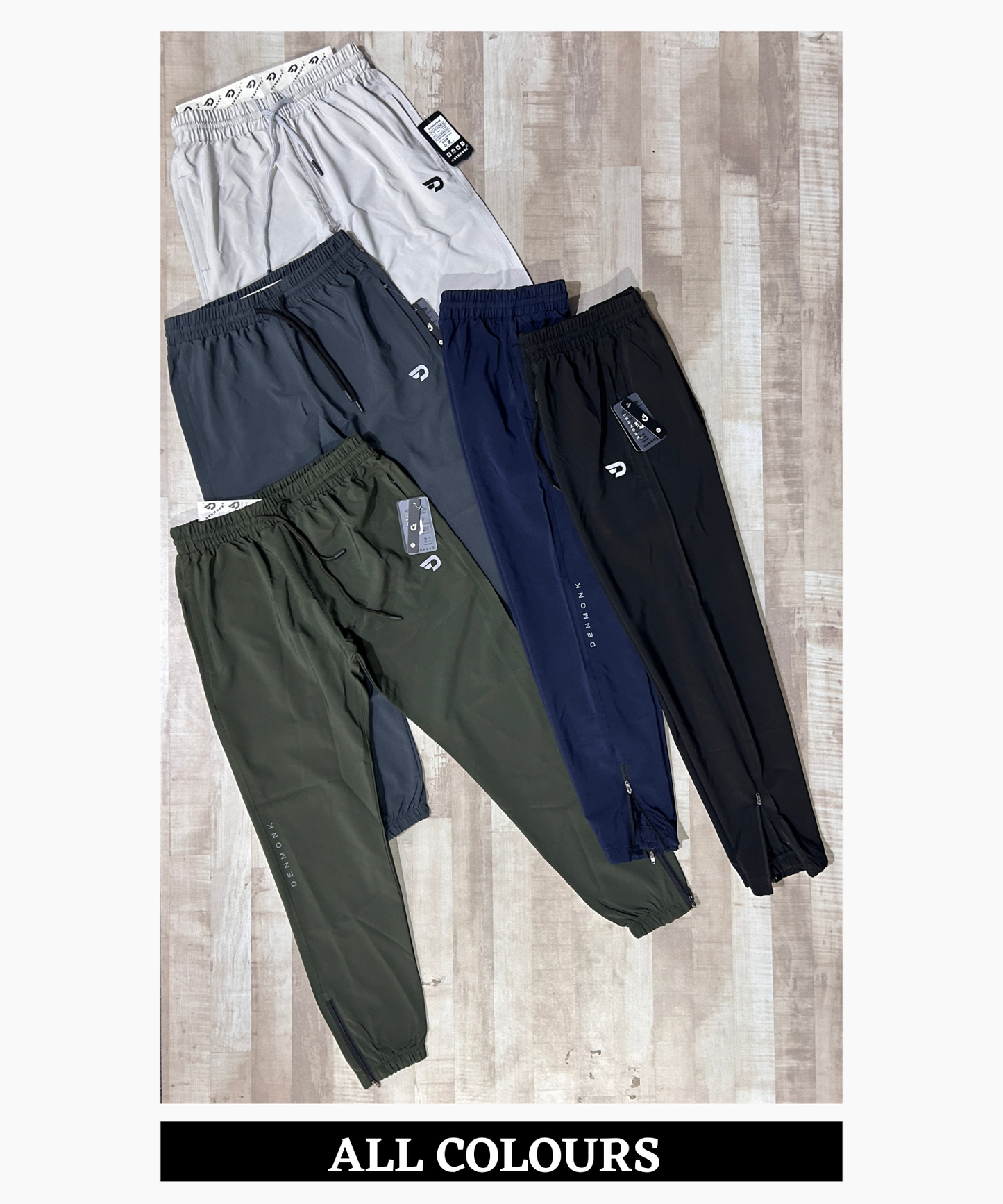 Imported NS Parachute Lycra TrackPant/ Lower (15% Lycra 145 GSM) Ankle Zipped