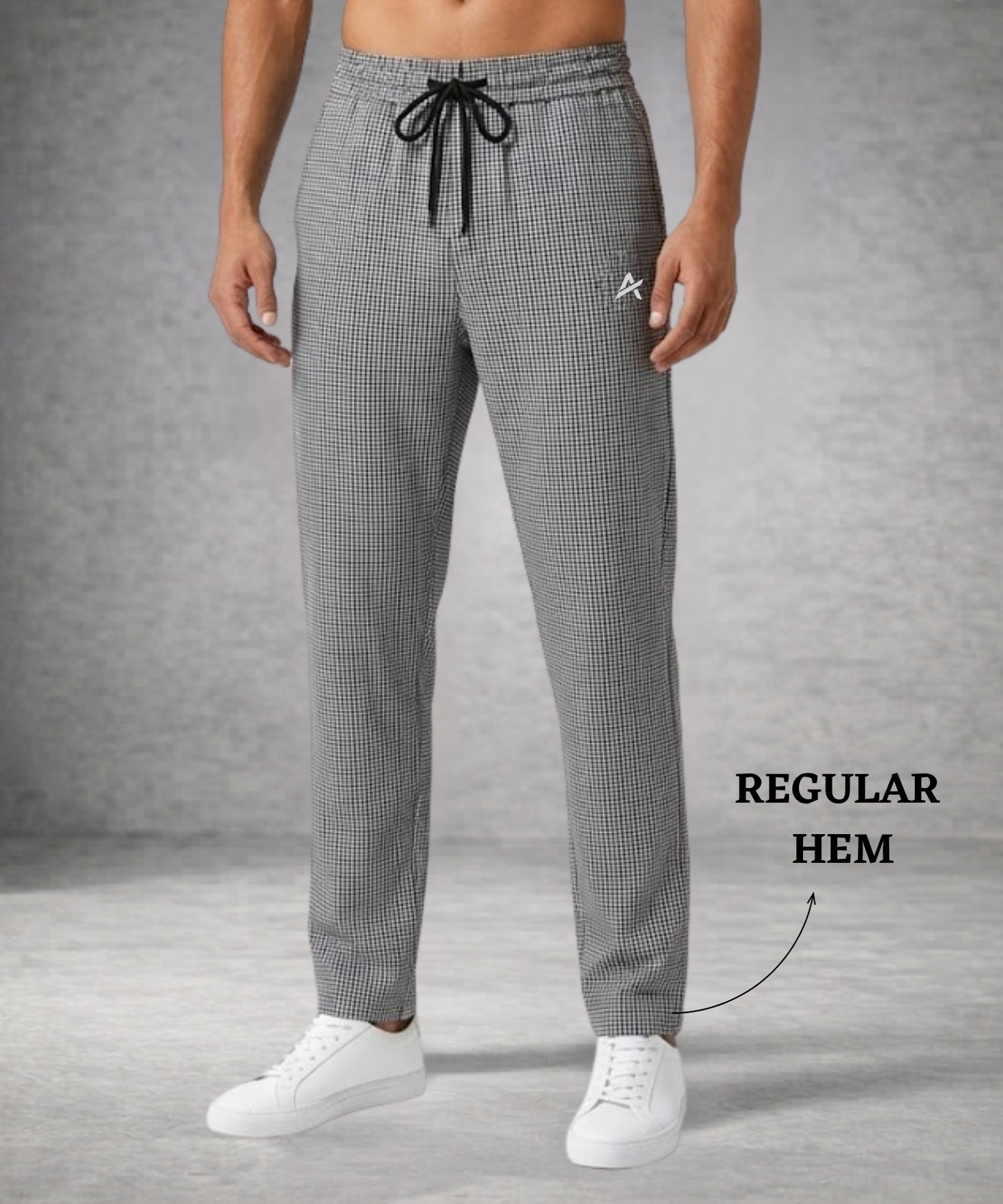 Men’s Trackpants – Premium Polyester Micro Black Dot Trackpants , 240 GSM Soft Comfort | Athvix Active Wear By Denmonk