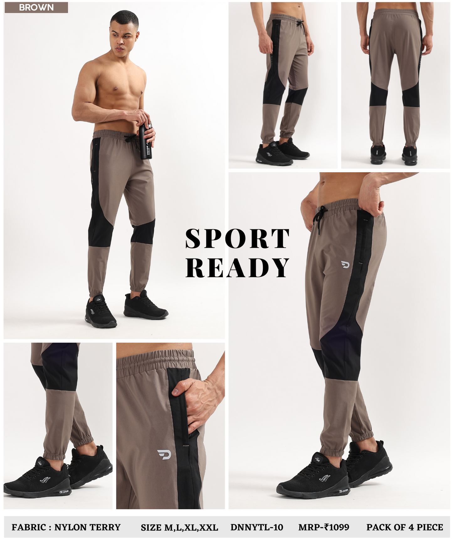 Hybrid Trackpant - Imported Nylon Terry Lycra Lower (GSM 220)