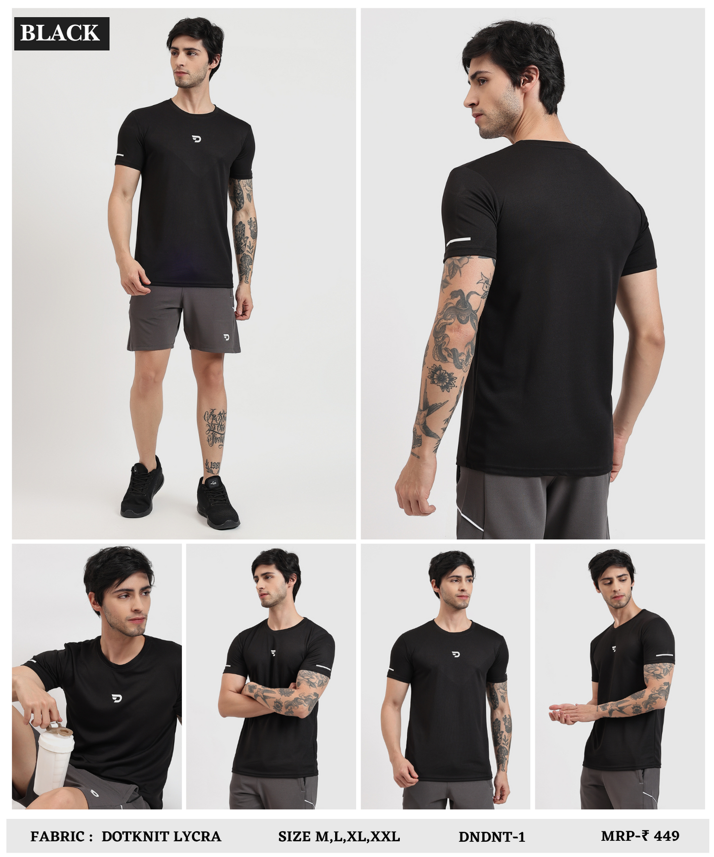 Dotknit Flex T-Shirts - Imported Dotnit Lycra (GSM 180)