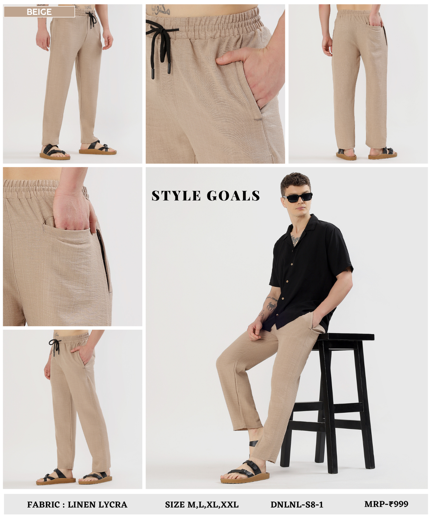 UrbanLoom Linen pant –Imported Linen Lycra (GSM 180)