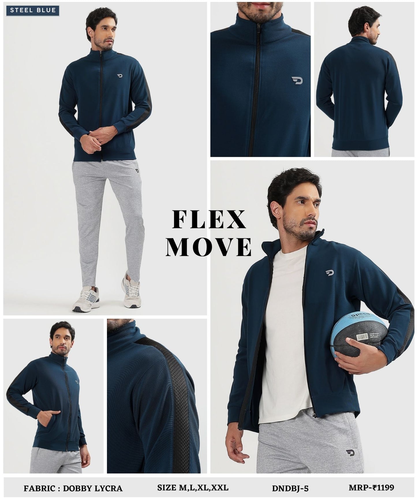 Stylish Full-Zip Jacket - Imported Dobby Lycra (GSM 290)