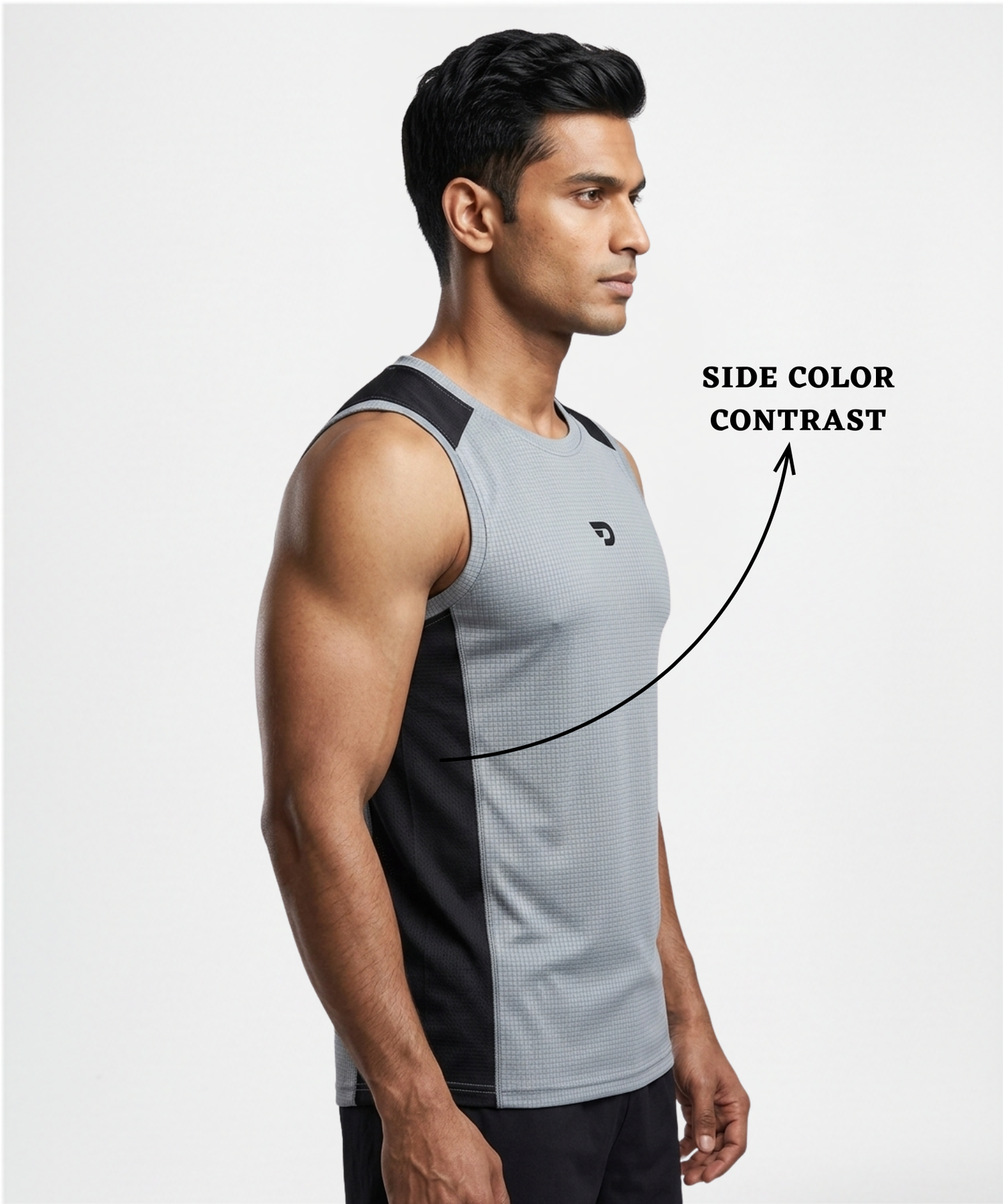 Men's Premium Imported Reebok Knit Lycra Sando | 180 GSM Breathable Quick Dry Fabric