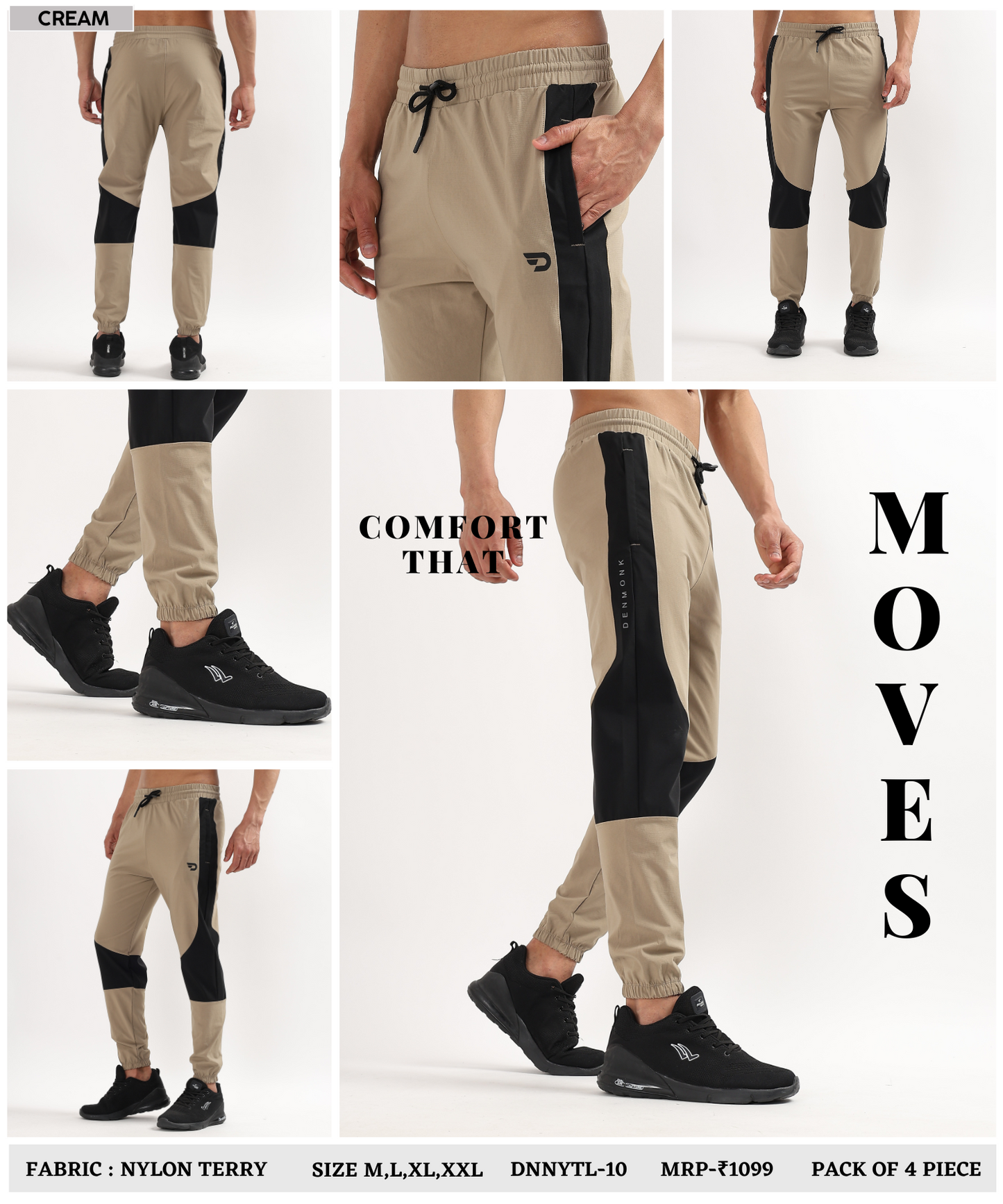 Hybrid Trackpant - Imported Nylon Terry Lycra Lower (GSM 220)