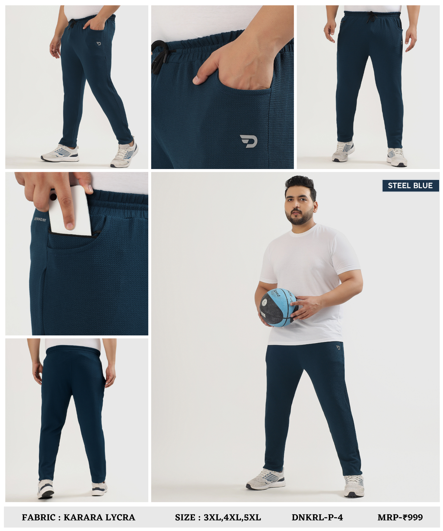 KararaFlex TrackPant - Imported Karara Lycra Plus Size Lower (GSM 260)