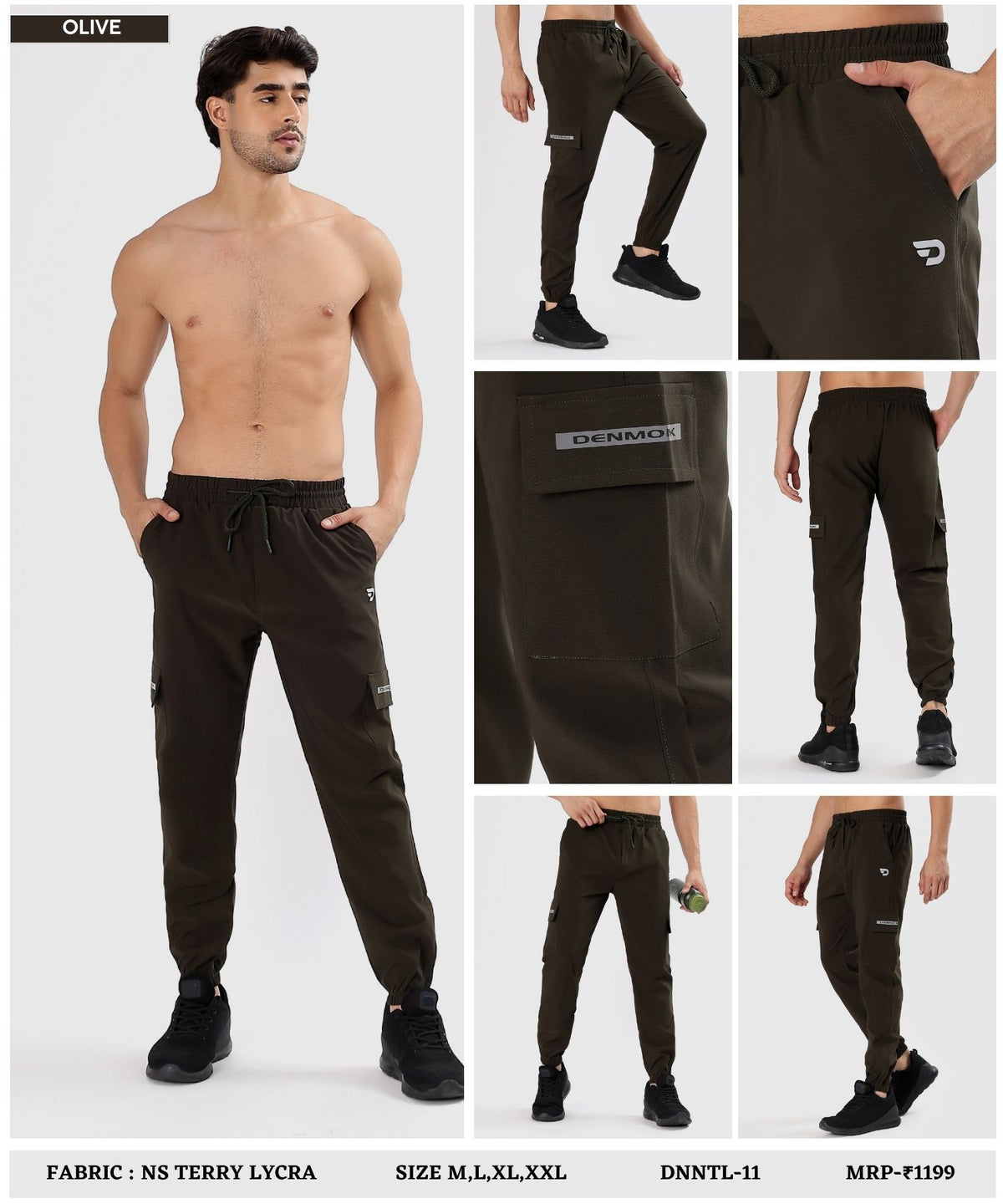 Utility Cargo Joggers - Imported Ns Terry Lycra Trackpant (GSM 180-190) |DOD