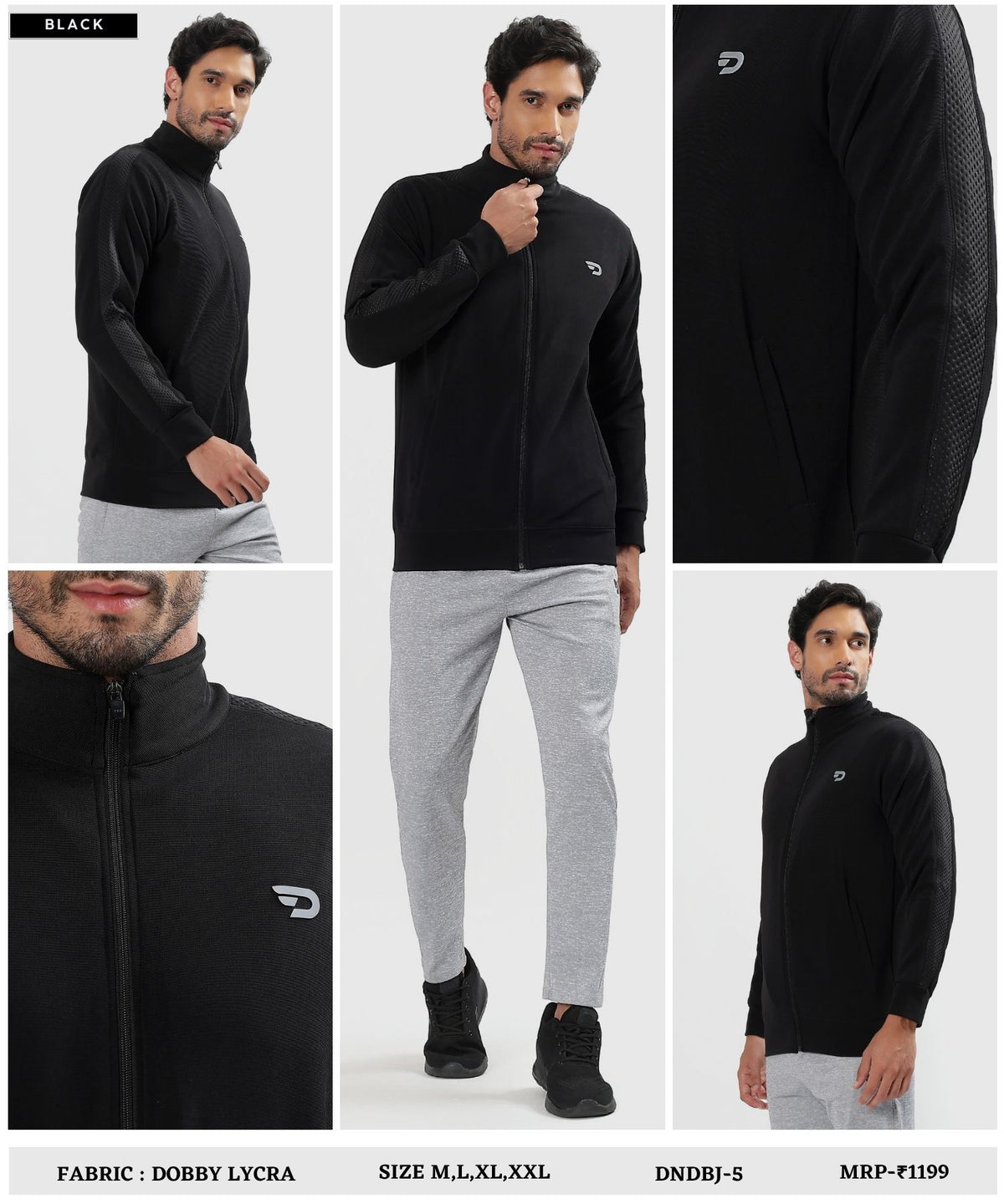 Stylish Full-Zip Jacket - Imported Dobby Lycra | GSM 290 | Regular Fit
