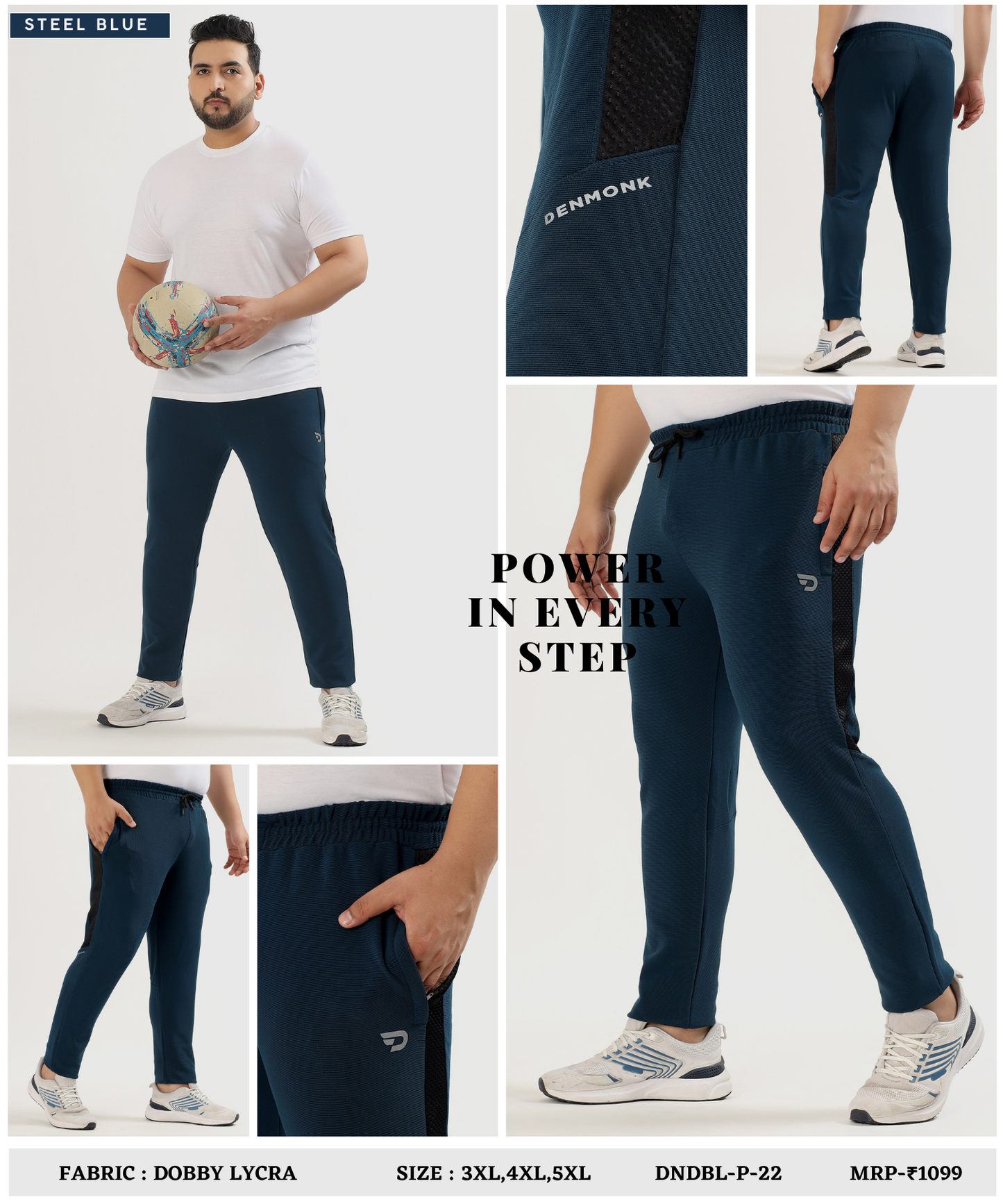 DuraFit Trackpant - Imported Dobby Lycra Plus Size Lower (GSM 280)