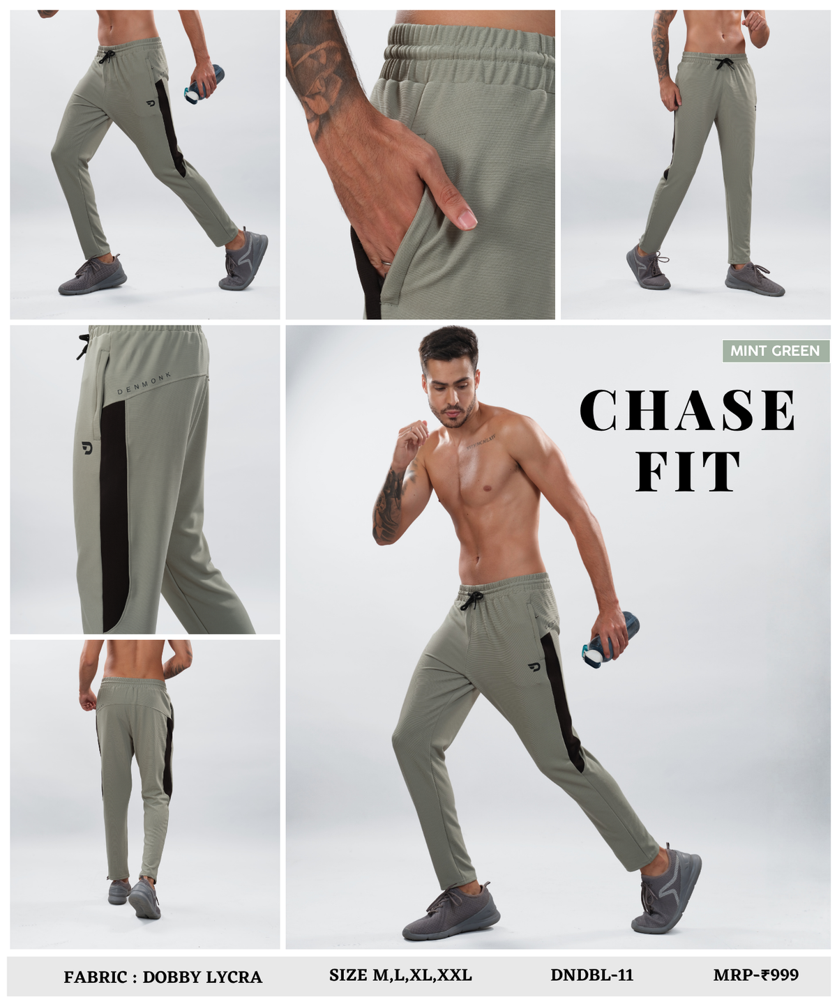 ColorBlock Trackpant – Imported Dobby Lycra | 280 GSM | Regular Fit