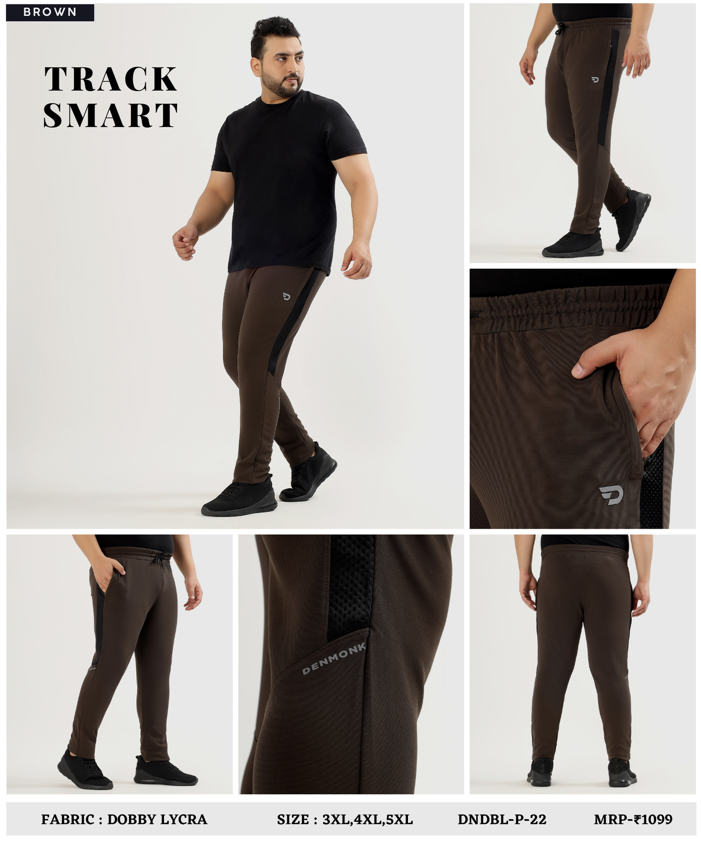 DuraFit Trackpant - Imported Dobby Lycra Plus Size Lower (GSM 280)