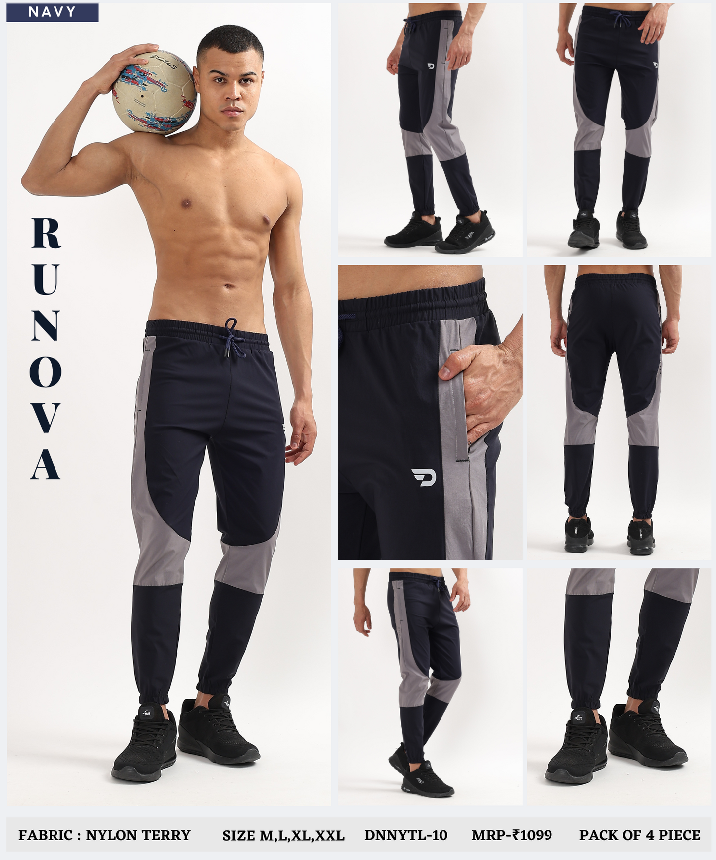 Hybrid Trackpant - Imported Nylon Terry Lycra Lower (GSM 220)
