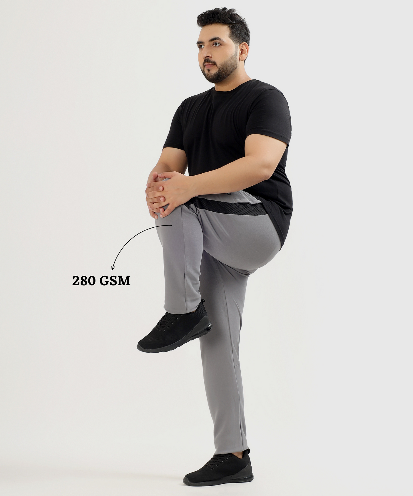 DuraFit Trackpant - Imported Dobby Lycra Plus Size Lower (GSM 280)