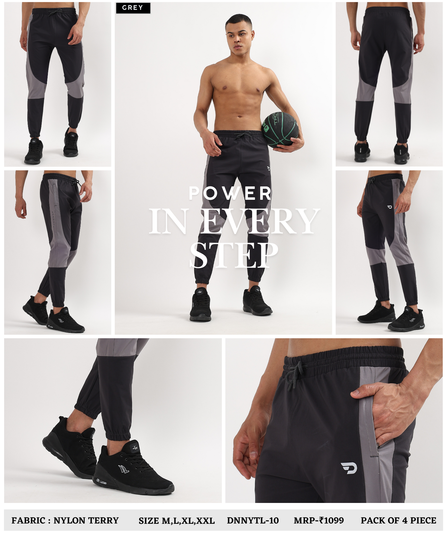 Hybrid Trackpant - Imported Nylon Terry Lycra Lower (GSM 220)
