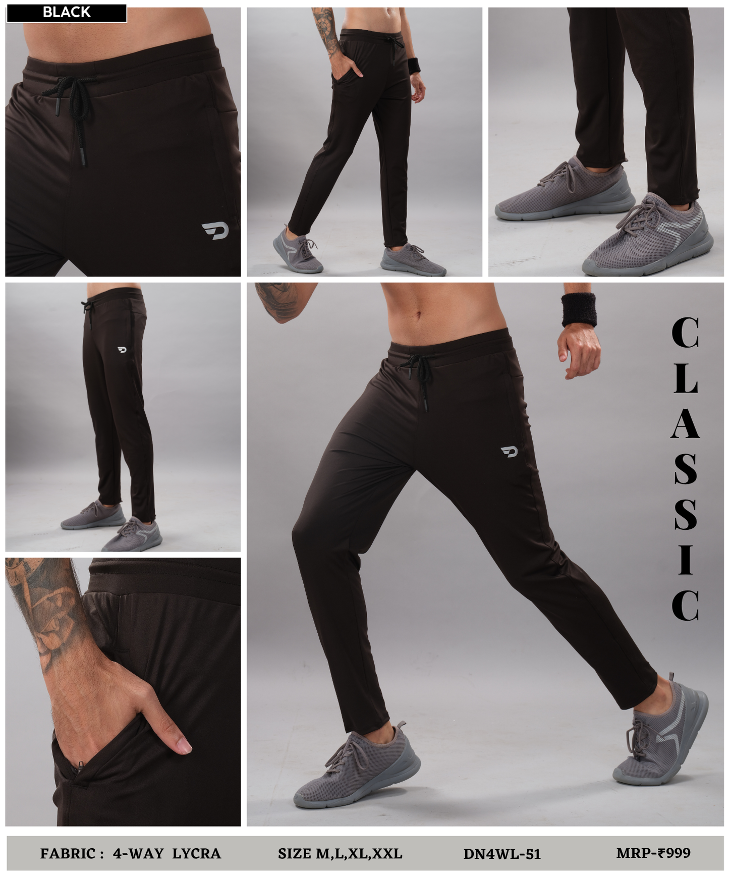 Power Trackpant - Imported 4way Taiwan Lycra Lower (GSM 280)