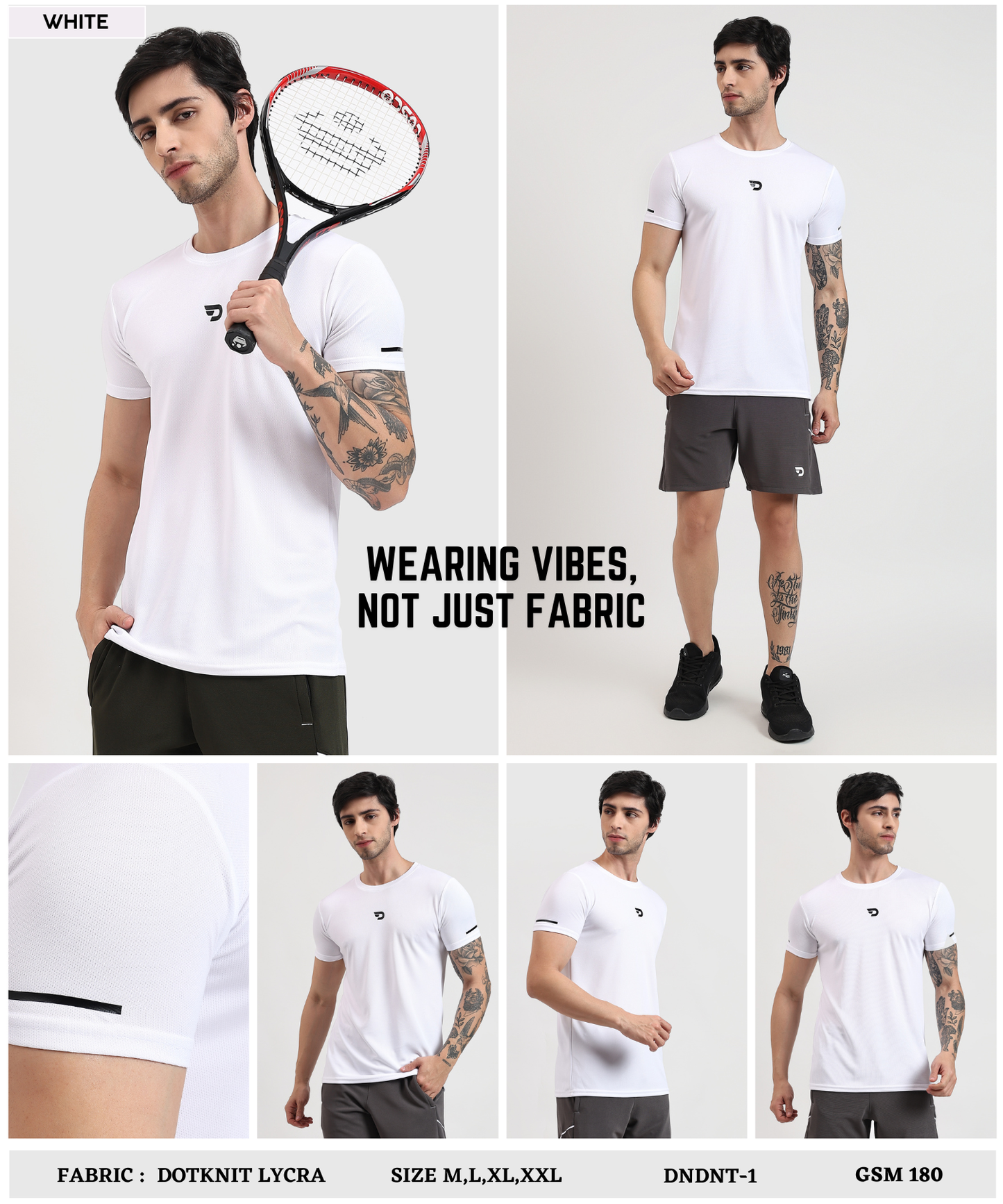 Imported Dotknit Lycra T-Shirts (GSM 180)