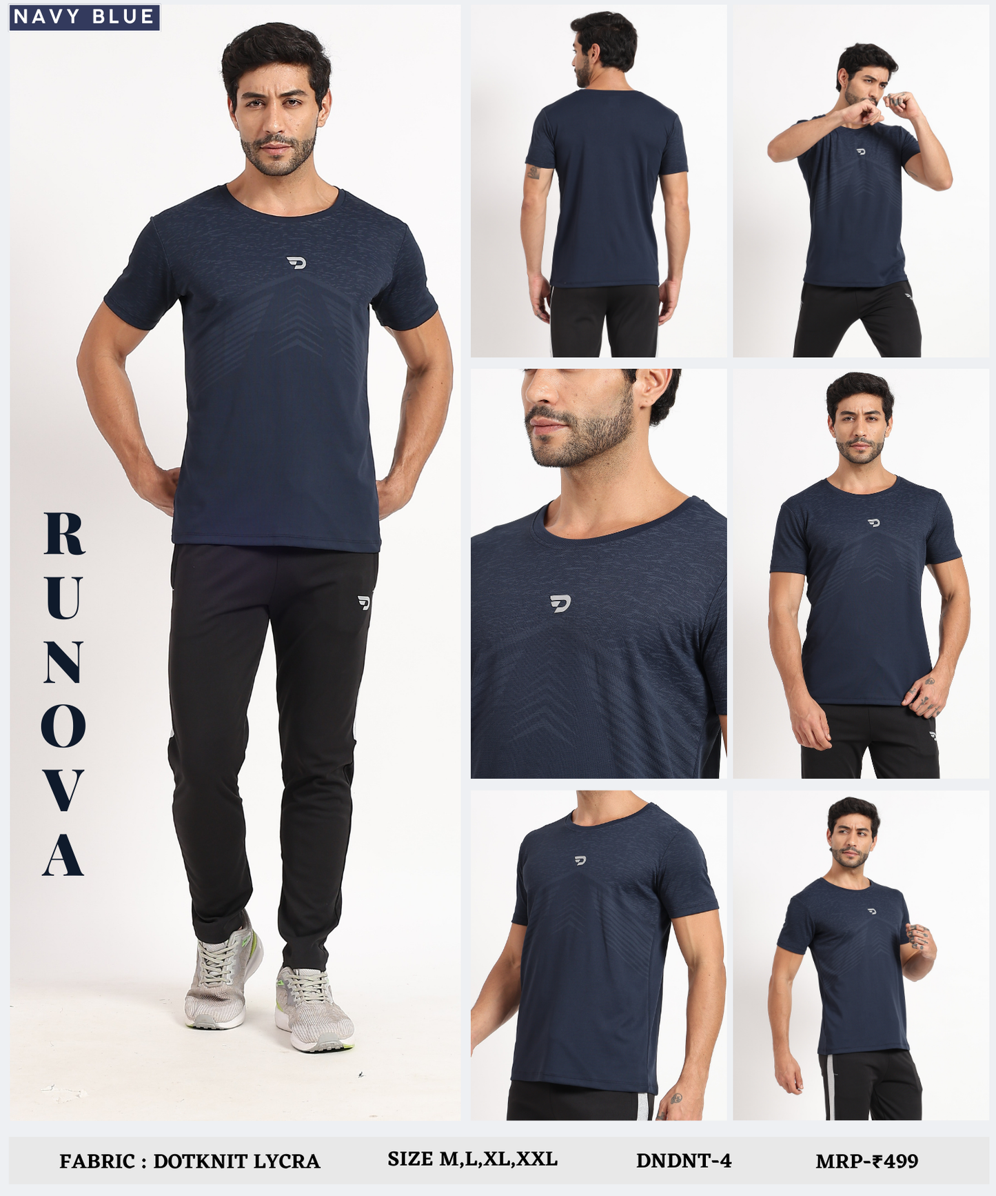 Sports T-Shirt - Imported Dotnit Lycra(GSM 180)